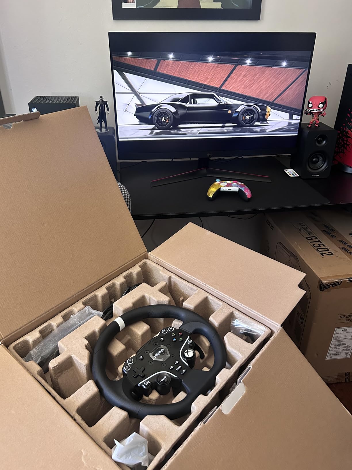 MOZA R3 Racing Wheel and Pedals Bundle for Xbox & PC, 3.9Nm DD Servo Motor With Aviation-Grade Aluminum Construction, Durable ISF PU Grips 11-inch Racing Wheel, SR-P Lite Dual Pedals customer photo 1