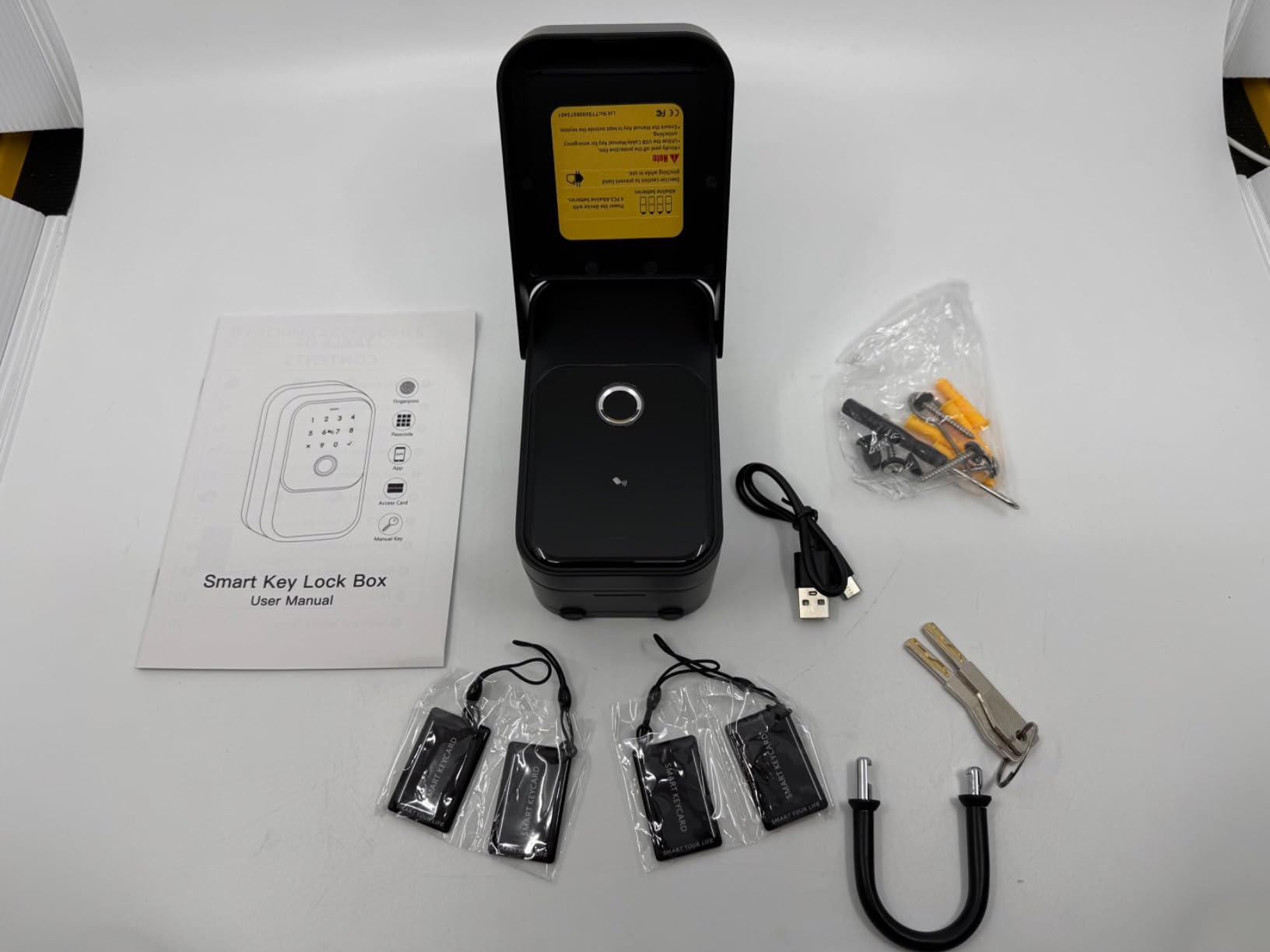 Moquin Smart Key Lock Box, TTLock APP Control, Fingerprint, Manual Keys, Access Card, EKey and Passcode Unlock, Electronic Bluetooth Wireless Lock Box for Airbnb Realtor House Office customer photo 2