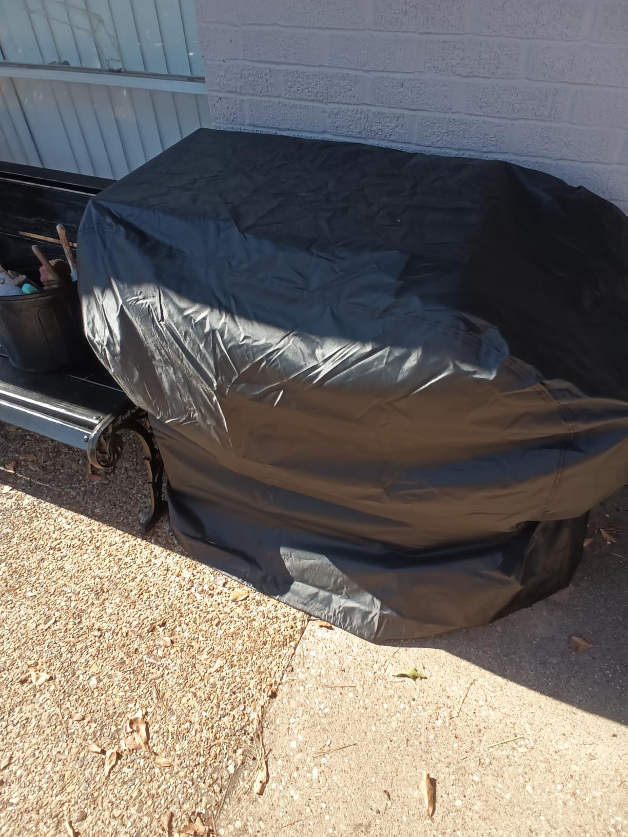 Grill Cover, 58 inch Heavy Duty BBQ Gas Grill Cover for Outdoor Grill, Waterproof, Weather Resistant, Anti-UV, Rip-Proof, Fade Resistant Barbecue Cover with Hook-and-Loop Straps for Most Grills customer photo 1