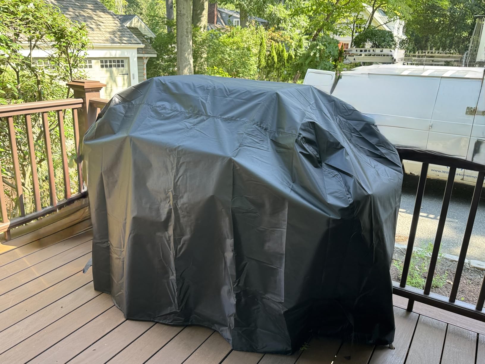 Grill Cover, 58 inch Heavy Duty BBQ Gas Grill Cover for Outdoor Grill, Waterproof, Weather Resistant, Anti-UV, Rip-Proof, Fade Resistant Barbecue Cover with Hook-and-Loop Straps for Most Grills customer photo 2