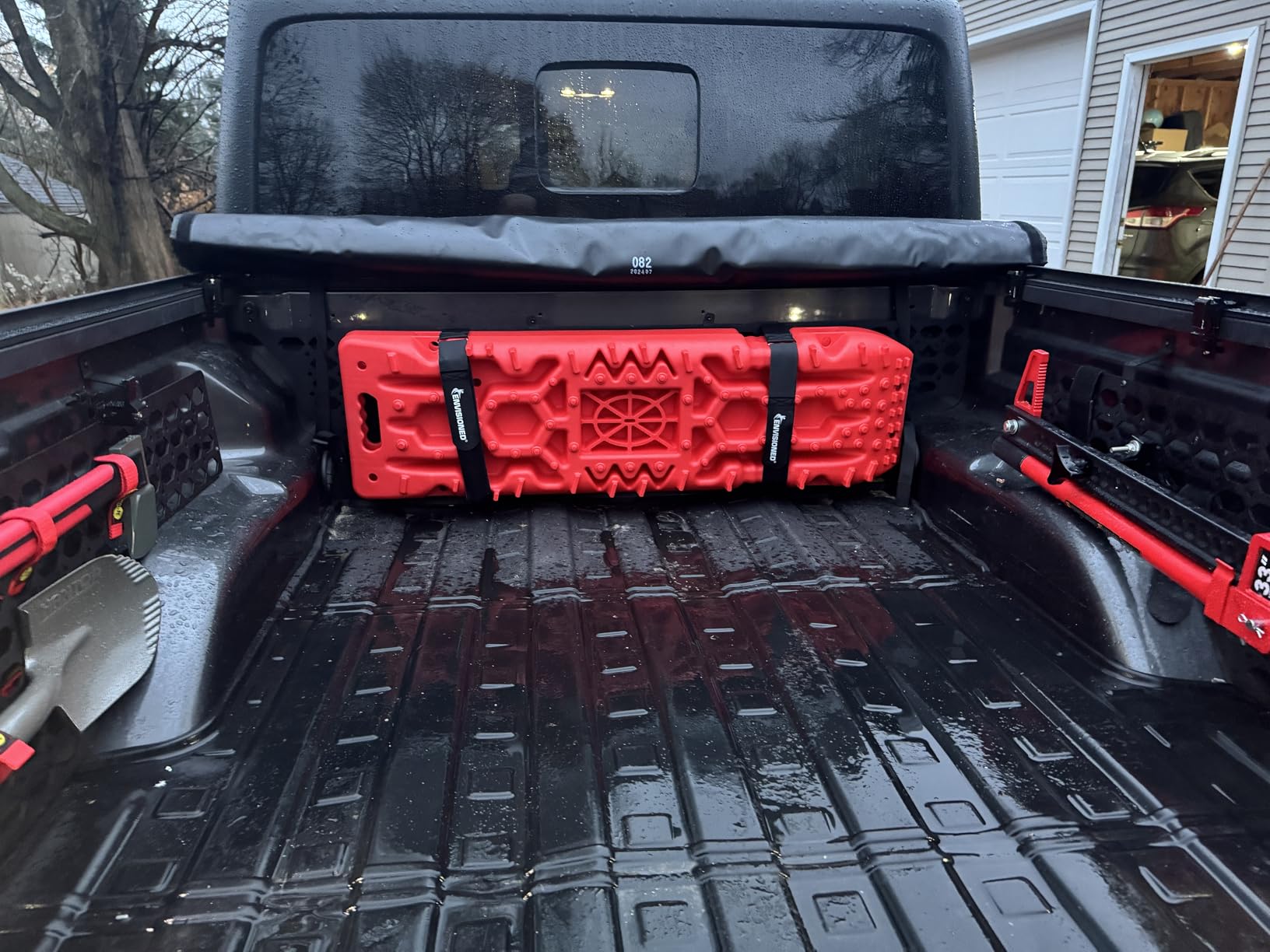 Nilight Recovery Off-Road Traction Boards with Jack Lift Base Emergency Tire Ladder Mats for 4WD 4X4 Mud Sand Snow with 2PCS Mounting kit Carry Bag 2 leashes (Black) customer photo 2