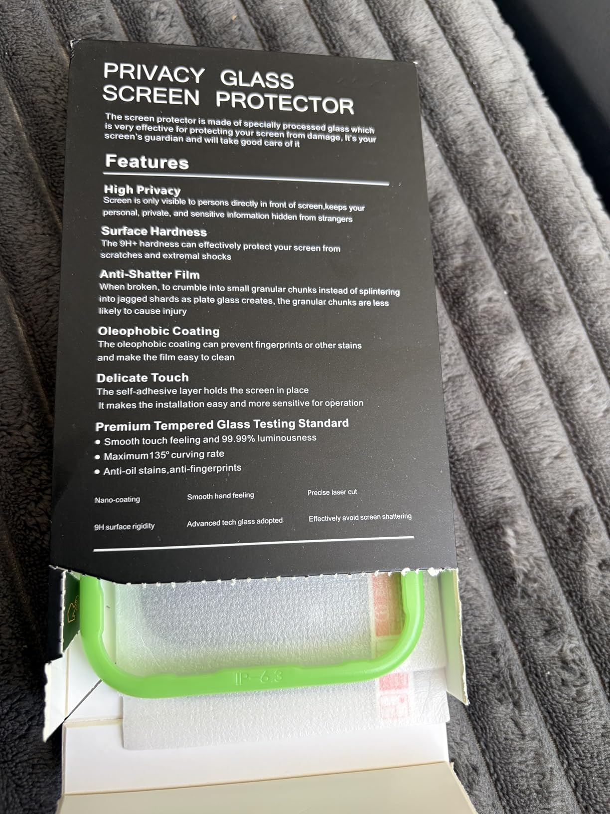 Ailun 3 Pack Privacy Screen Protector for iPhone 16 [6.1 inch] + 3 Pack Camera Lens Protector, Anti Spy Private Tempered Glass Film, Case Friendly, [9H Hardness] customer photo 2