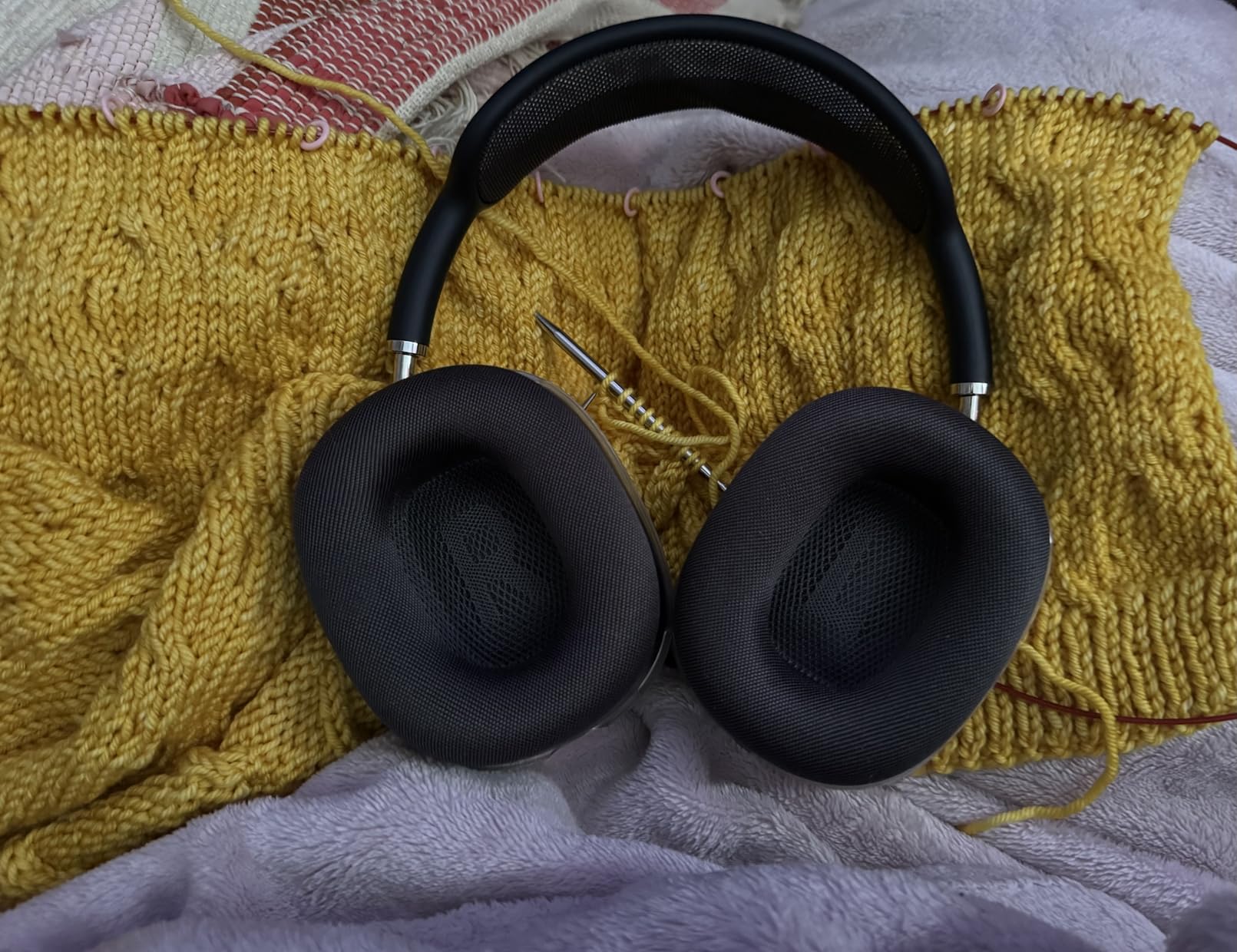 SOPROM Ear Cushions for Airpod Max Over-Ear Headphones Earpads Replacement Covers Cups Pads with Durable Mesh Fabric, Softer Foam - Space Gray customer photo 1