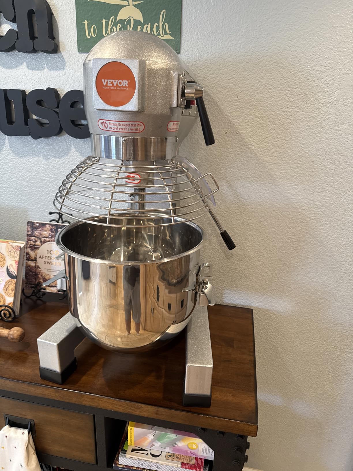 VEVOR Commercial Food Mixer 15Qt, Commercial Mixer with 3 Adjustable Speeds, 550W Dough Mixer,Commercial Stand Mixer with Stainless Steel Bowl customer photo 2