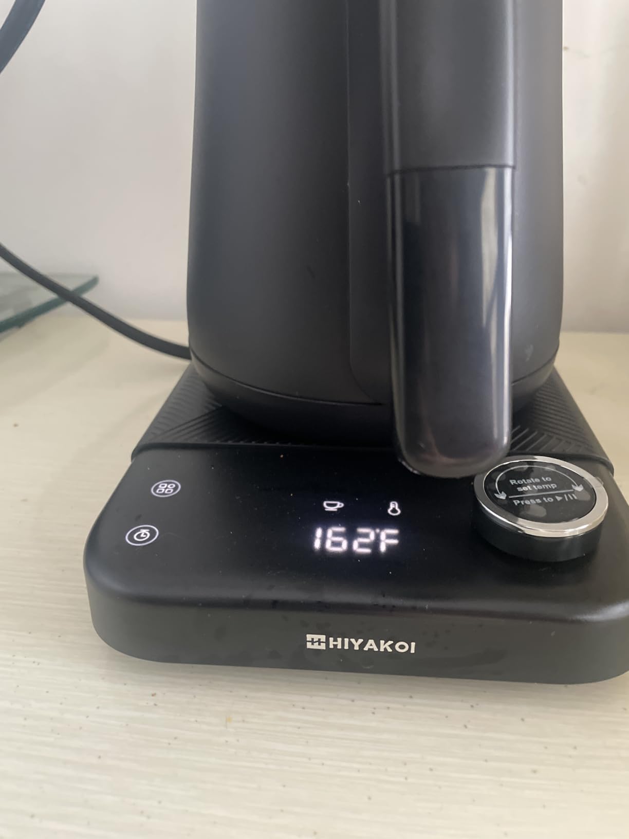 Gooseneck Electric Kettle HIYAKOI with ±1℉ Temperature Control, Pour Over Kettle for Coffee & Tea, 1200W Rapid Heating, Stainless Steel Water Boiler with 12H Keep Warm & Built-in Timer, 0.8L/27oz customer photo 1