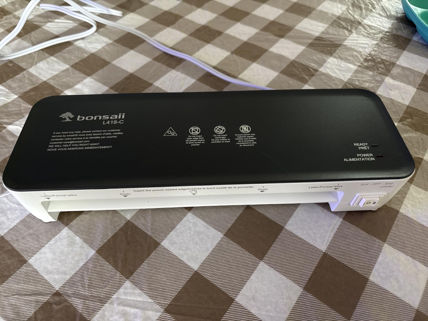 Bonsaii Laminator Machine, 9 Inch Laminators Machine with 50 Laminating Sheets, Laminator with Never Jam Technology for Doc/Posters/Photo, Simple Convenient for Home, Office and School - L418-C Grey customer photo 1