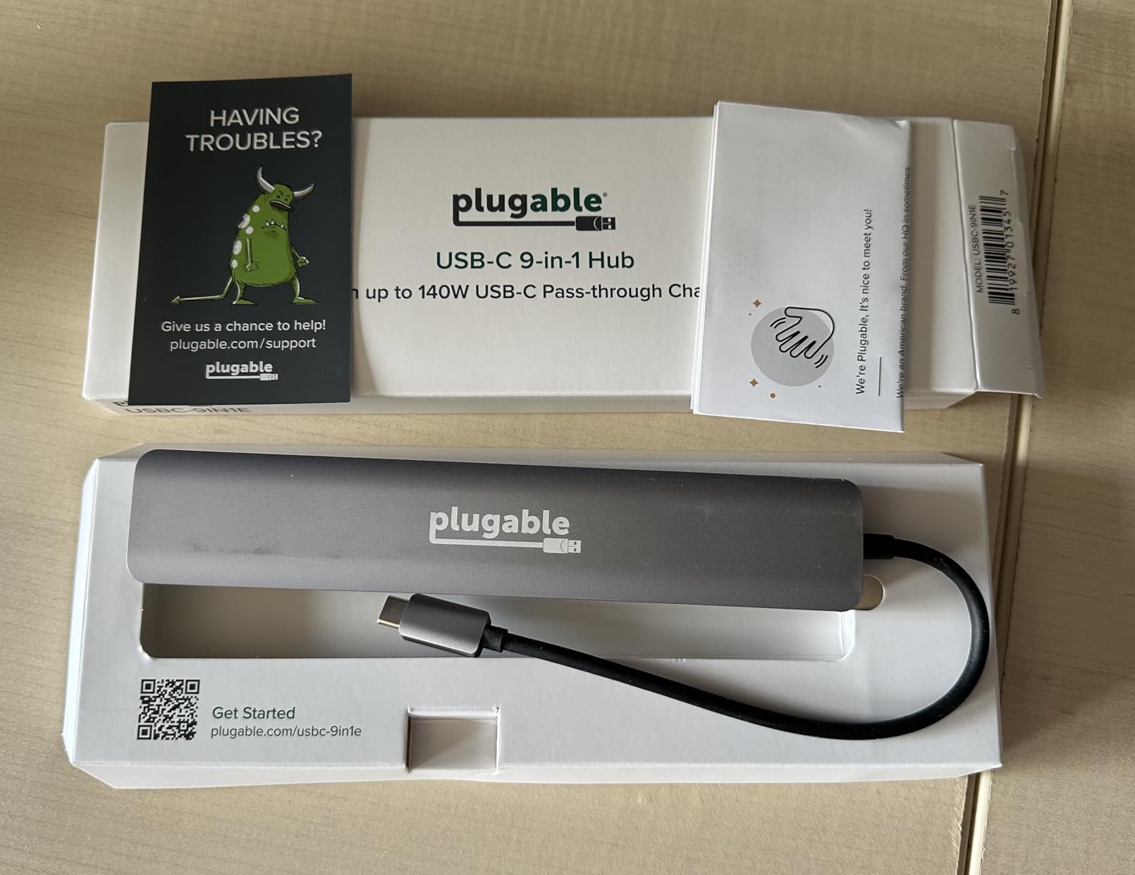 Plugable USB C Hub Multiport Adapter: 9-in-1 with 140W PD Charging, 4K 60Hz HDMI, 10Gbps Data Transfer, Gigabit Ethernet, SD for USBC, USB4, Thunderbolt MacBook, Windows, Chromebook (USBC-9IN1E) customer photo 1