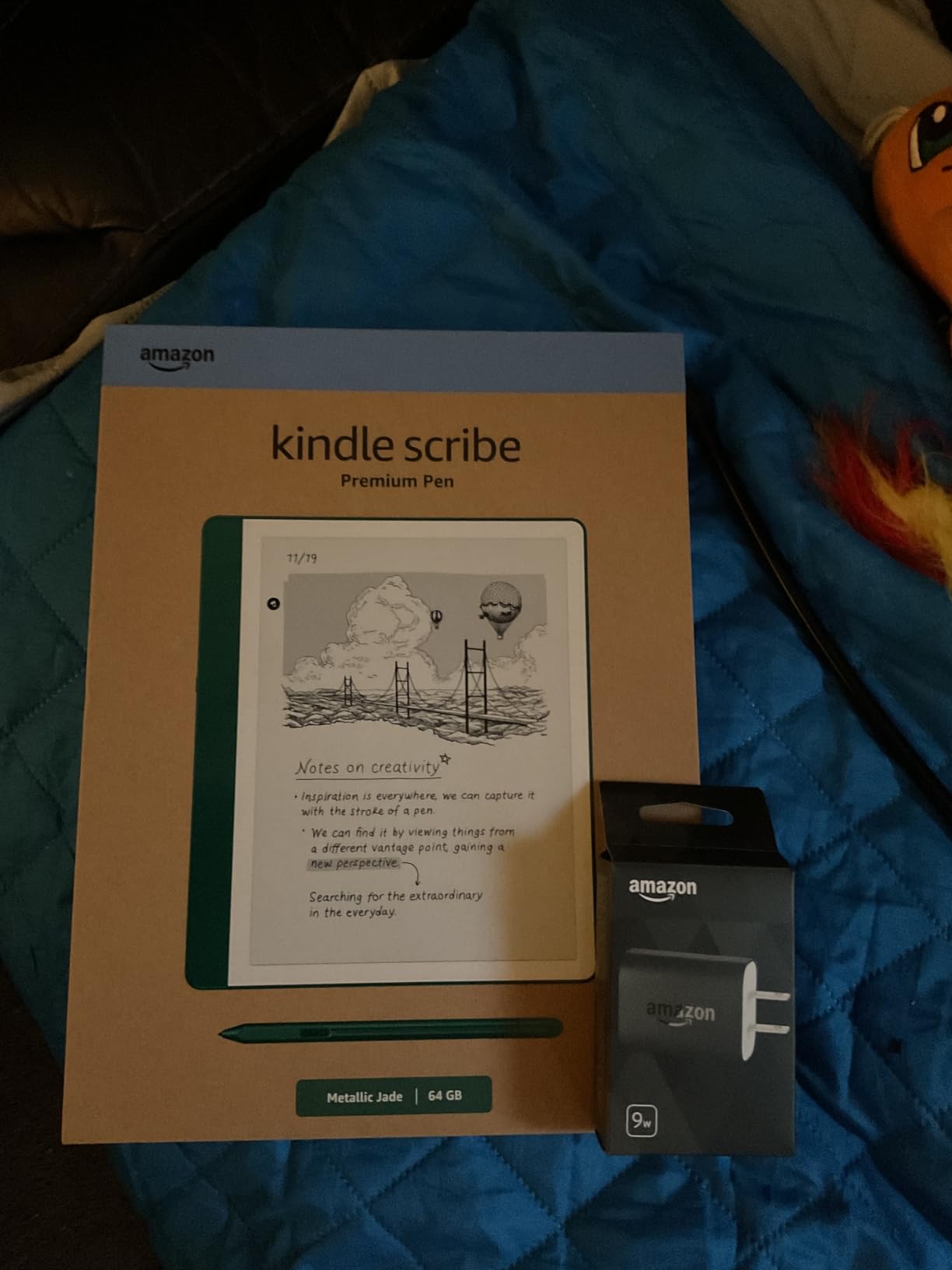 Amazon Kindle Scribe Essentials Bundle including Kindle Scribe (64GB) - Tungsten, Premium Pen, Plant-Based Leather Folio-Black, and Power Adapter customer photo 2