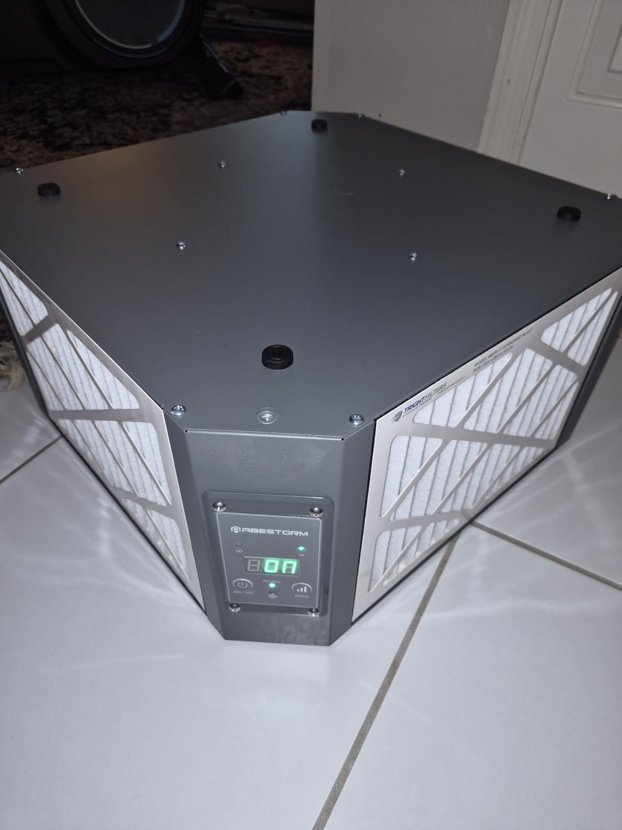 Abestorm 360 Degree Intake Air Filtration System for Woodworking, Built-in Ionizer, 1350CFM Hanging Air Filter, Shop Dust Collector, Garage WorkShop, MERV-11 filter, DecDust 1350IG customer photo 2