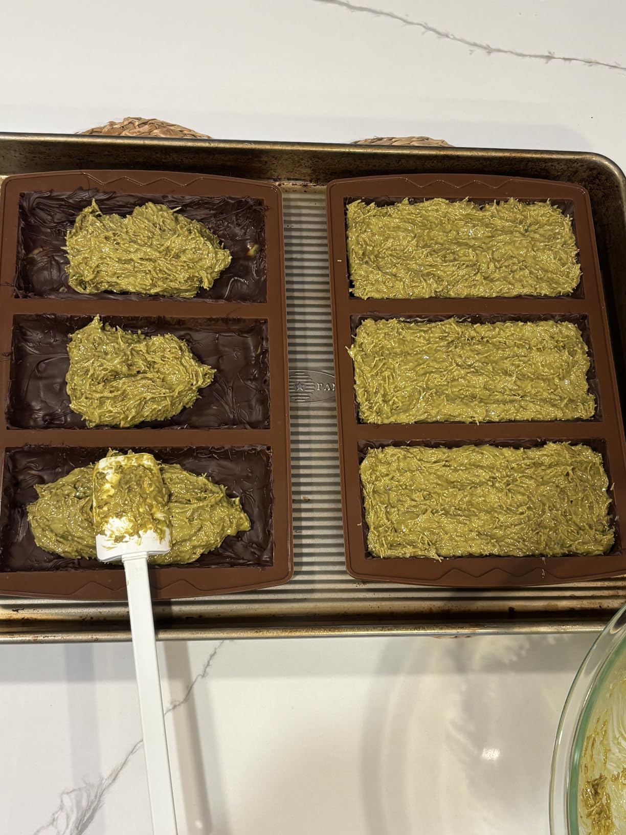 2 Pcs Chocolate Bar Mold Deep Silicone Large Chocolate Molds Break Apart Pyramid Shape Thick Candy Bar Molds customer photo 1