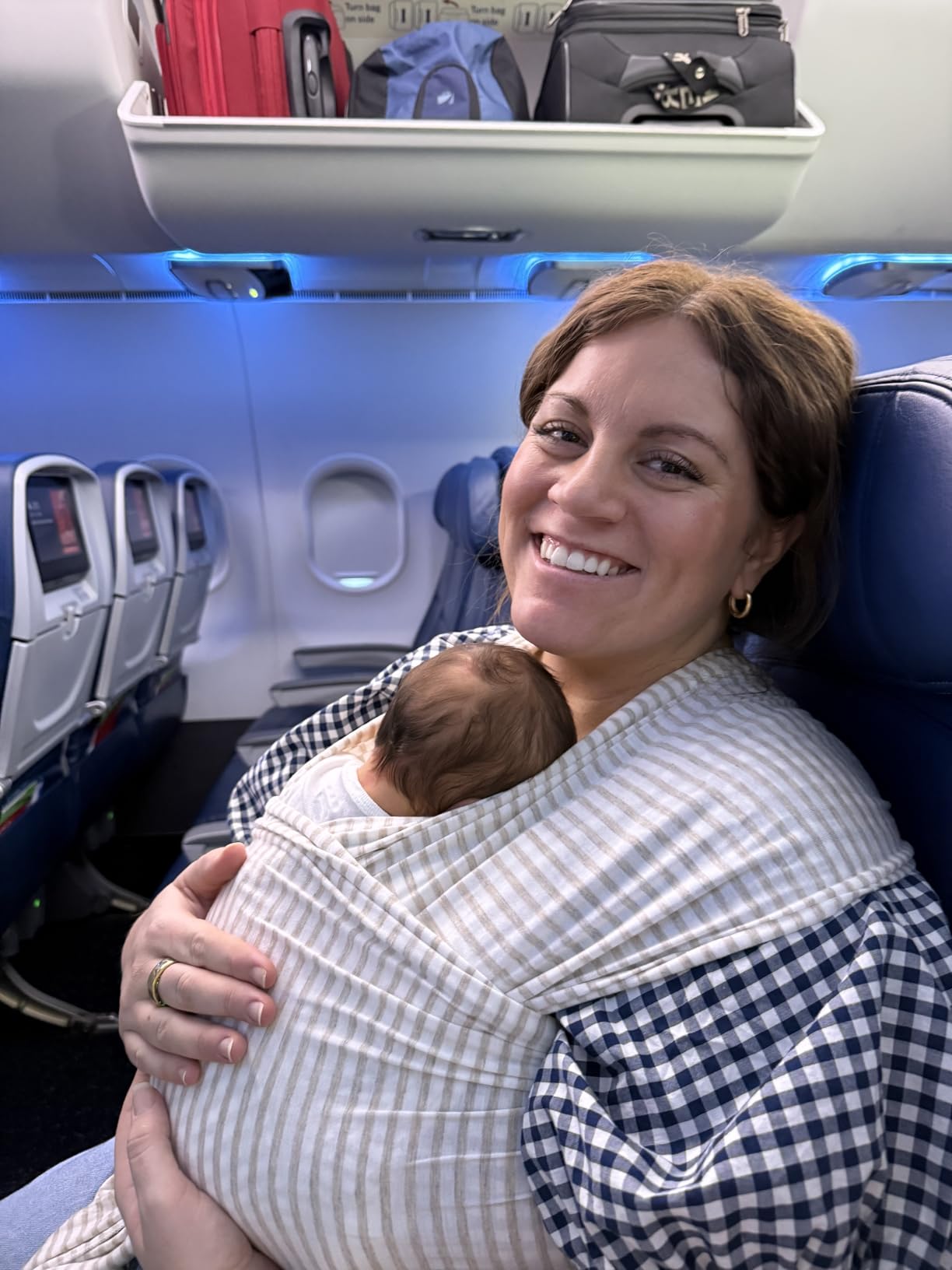 Solly Baby Wrap, Buttery-Soft Baby Carrier Newborn to Toddler 8-25 Lbs., Lightweight & Hands-Free Infant Sling Wrap, Breathable Summer Carrier, Baby Wearing & Postpartum Essential, New Mom Gift, Spelt customer photo 2