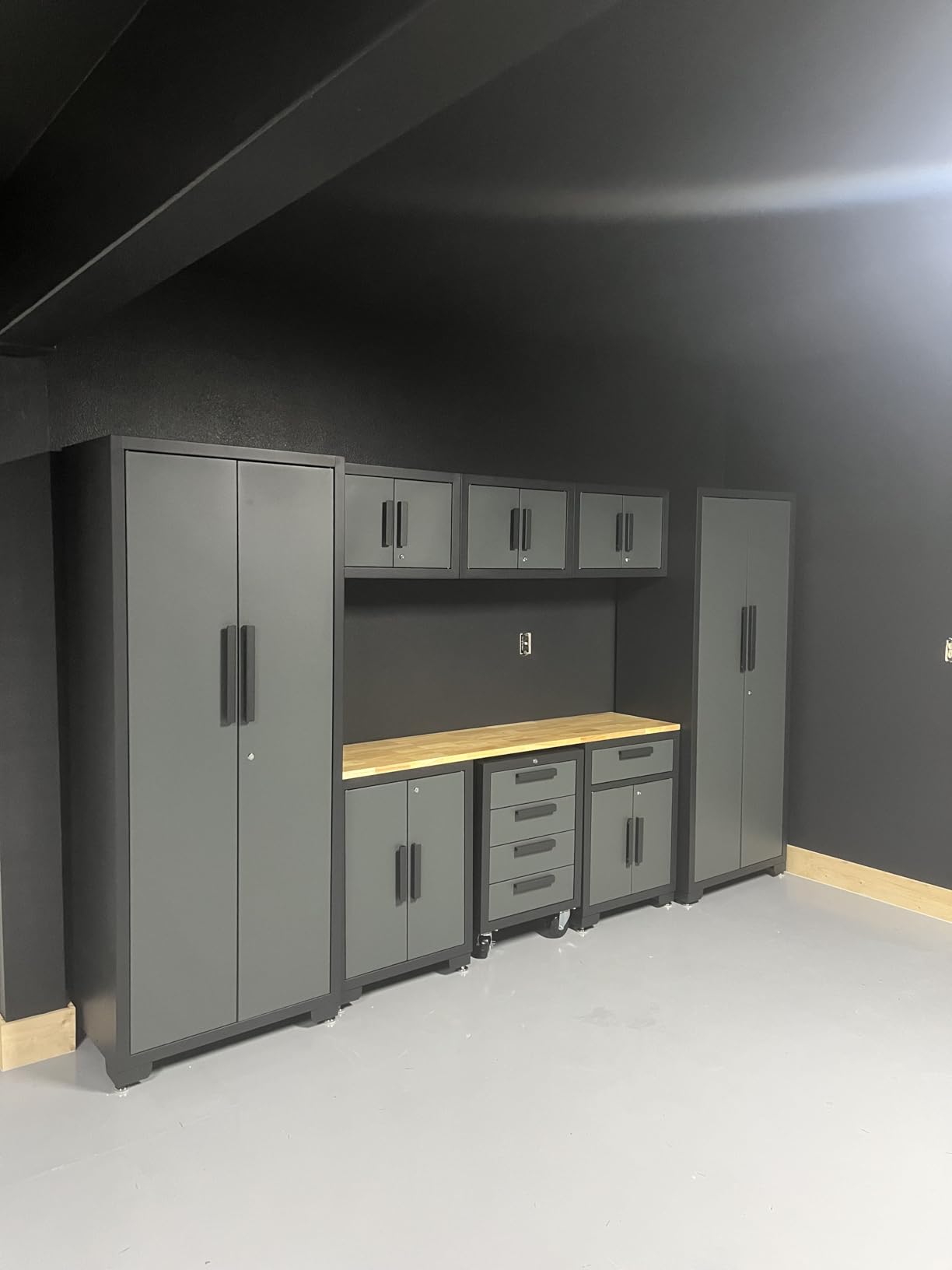 Torin Garage Cabinets Storage System, 9 Piece Included Steel Drawers Rolling Chest, Locked Storage Cabinet, Perfect for Organizing Garage and Tools, 129.92