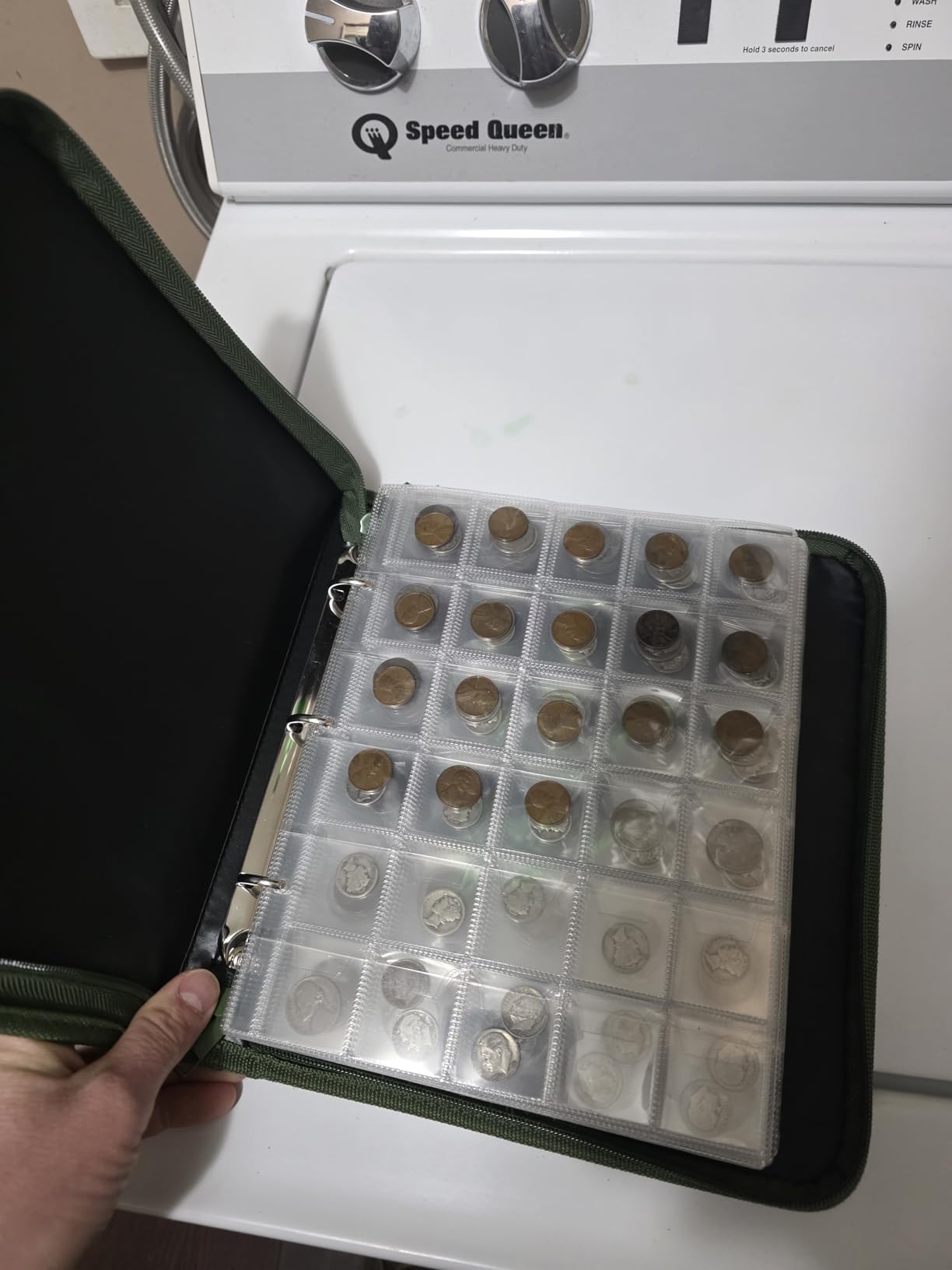 Coin Collection Book Holder for Collectors, 520 Pockets Fireproof Coins Collecting Album & 36 Sleeves Money Storage Case for Coin Currency Collection Supplies, Bill, Pennies, Quarters, Stamp customer photo 2