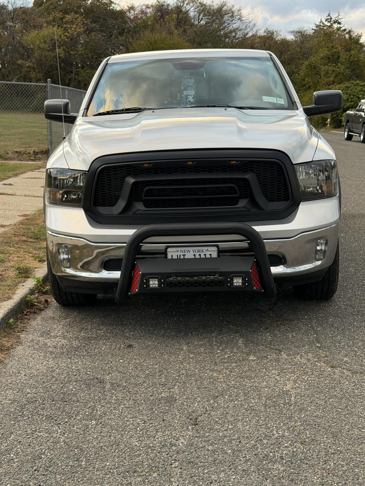 Bull Bar Compatible fit for Chevy Silverado 1500/GMC Sierra 1500 2019-2025 Front Bumper Guard 3