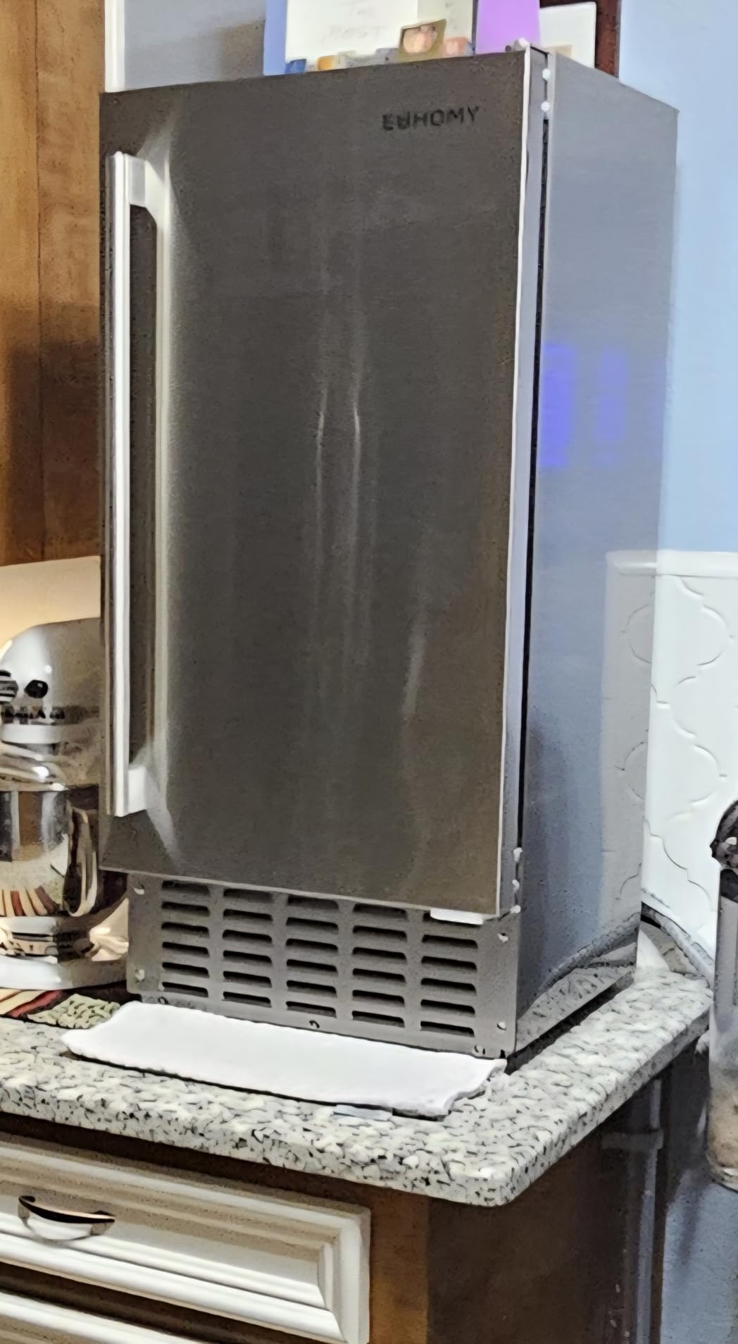 EUHOMY Under Counter Nugget Ice Maker Machine, 70Lbs/Day, Bulit-in Freestanding Ice Maker with Double Ice Baskets, Self-Cleaning & 24H Timer Ice Machine, for Home Use(Silver) customer photo 2