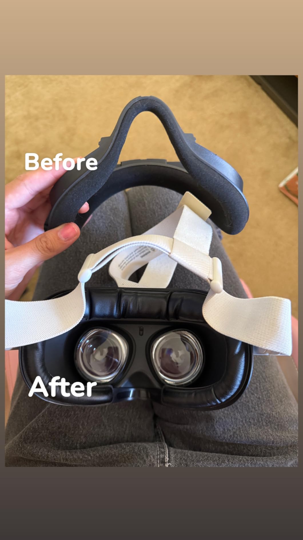 Face Cushion Pad for Meta Quest 2 VR Facial Interface Replacement PU Leather Foam for Oculus Quest 2 Vr Cover customer photo 2