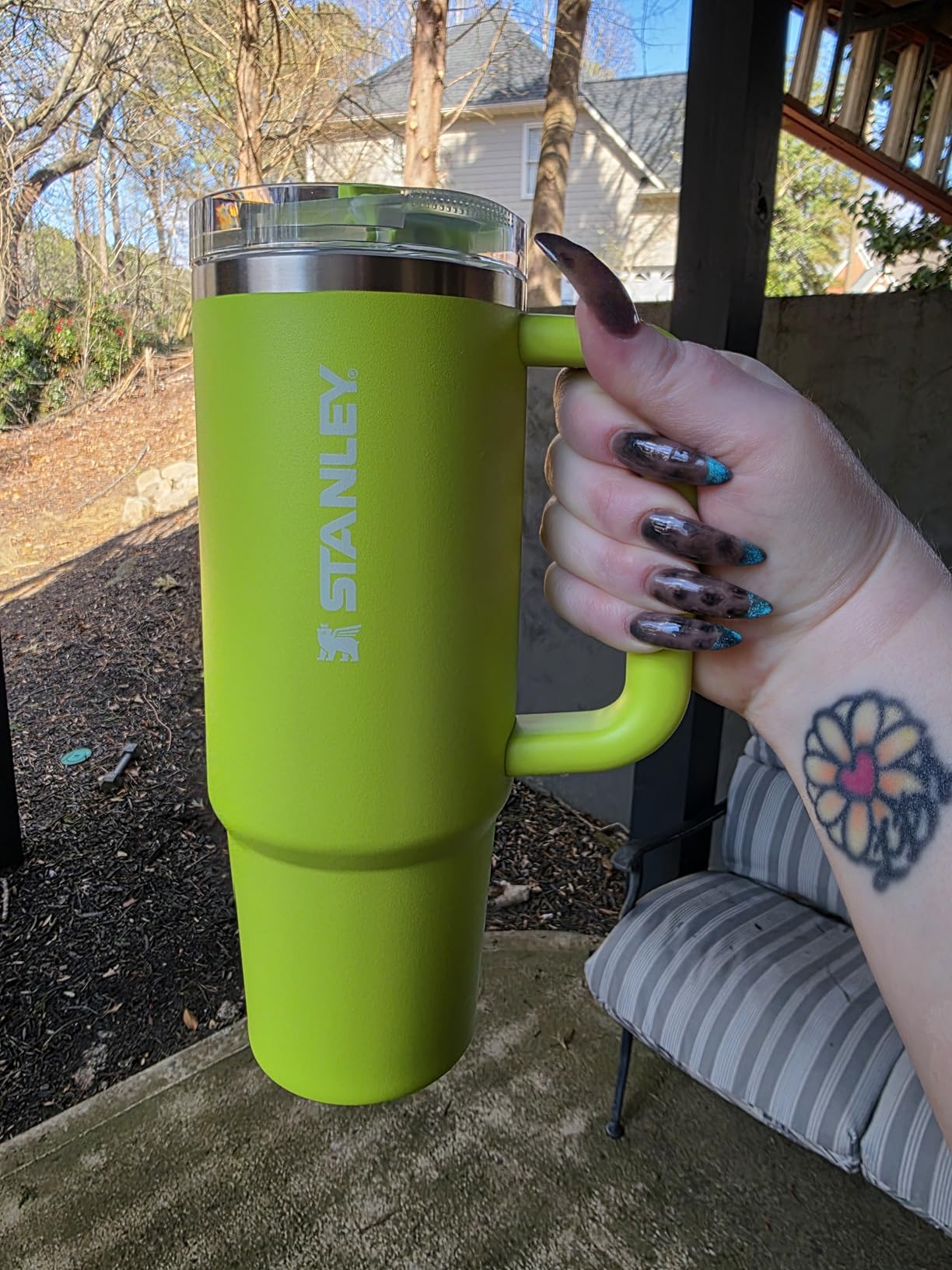 STANLEY Quencher ProTour Flip Straw Tumbler with Leakproof Lid 40 oz | Built-In Straw and Handle | Cup Holder Compatible for Travel | Insulated Stainless Steel Cup | BPA-Free | Black customer photo 1