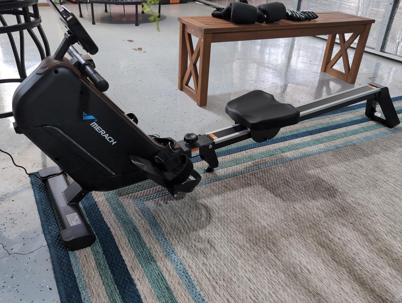 MERACH Rowing Machines for Home, Powerful Electromagnetic Row Machine with 51.2