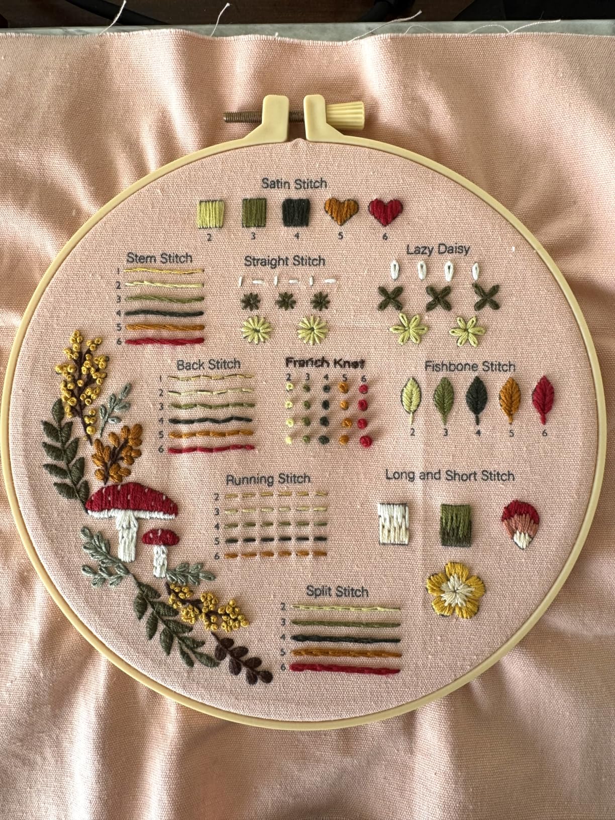 JOINRUN Beginner Embroidery Kit for Adults, 3 Pack Cross Stitch Kits with Pre-Printed Patterns, Threads, Needles, Learn Stitches with 7.8' Hoop, Video Tutorial customer photo 1
