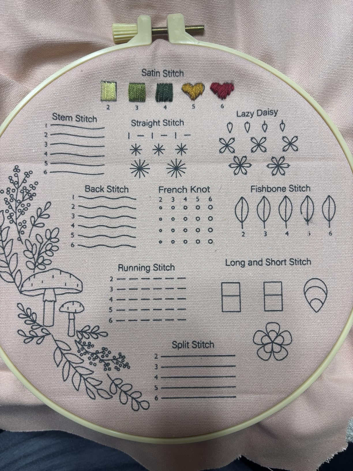 JOINRUN Beginner Embroidery Kit for Adults, 3 Pack Cross Stitch Kits with Pre-Printed Patterns, Threads, Needles, Learn Stitches with 7.8' Hoop, Video Tutorial customer photo 2