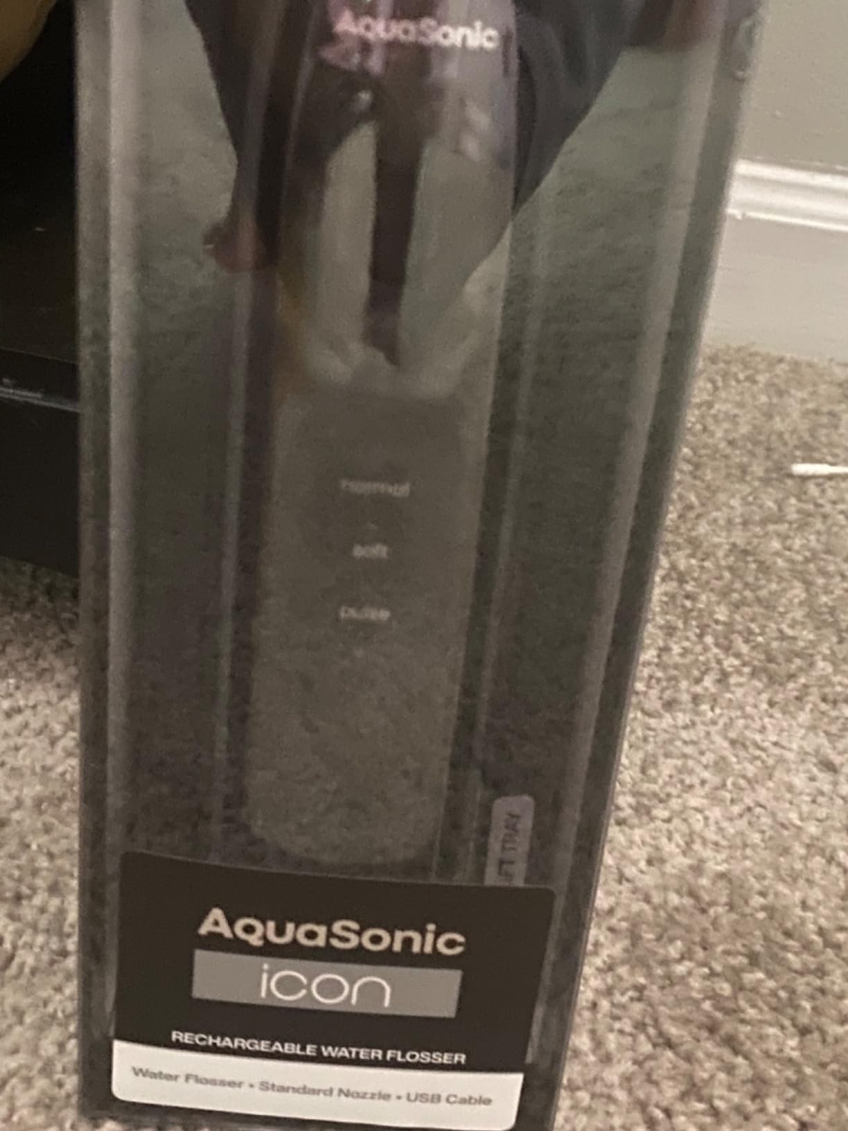 AquaSonic Icon Water Flosser for Teeth - Cordless Rechargeable Oral Irrigator - Waterproof, Portable Dental Cleaning with Jet Tip - Braces Home Travel - Lilac customer photo 1