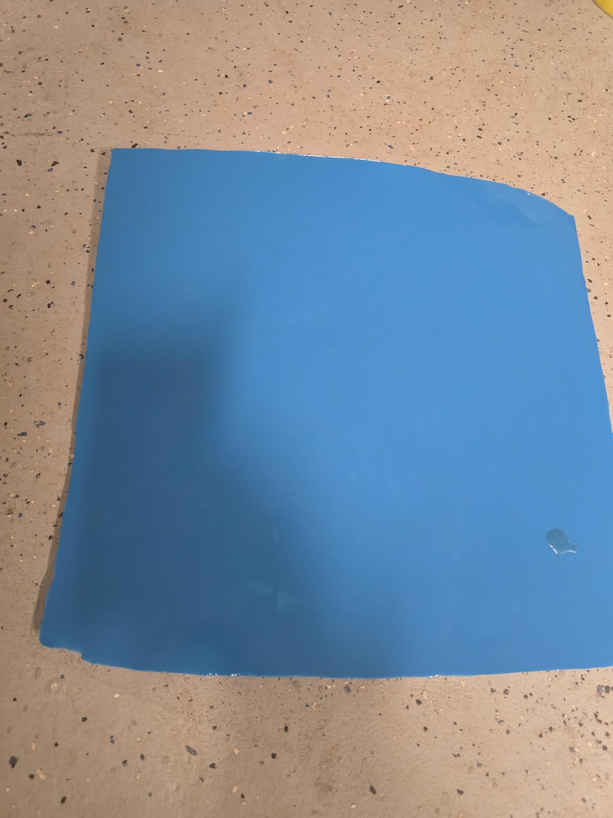 VEVOR Concrete Stamps Mat, 18 x 18 in, Concrete Texturing Skin Polyurethane Stamp Stone Tile Texture Mat, Slate floor Imprint Seamless Stamp Concrete Molds for Outdoor Decorative, Blue customer photo 1