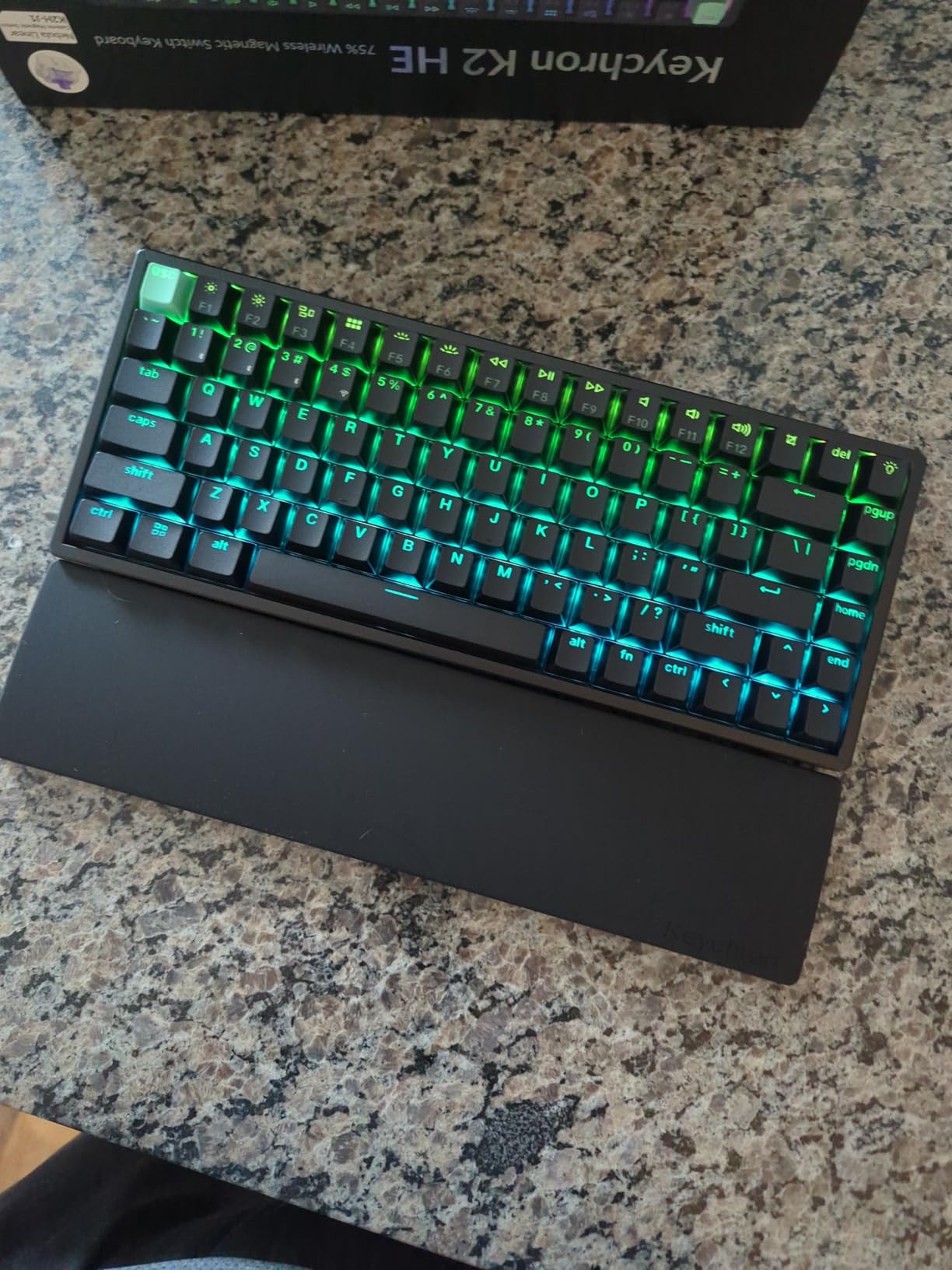 Keychron K2 HE Rapid Trigger Wireless Custom Mechanical Keyboard with Hall Effect Gateron Double-Rail Magnetic Switch, QMK 2.4 GHz Bluetooth 5.2 RGB Compatible with Mac Windows Linux - Aluminum customer photo 2