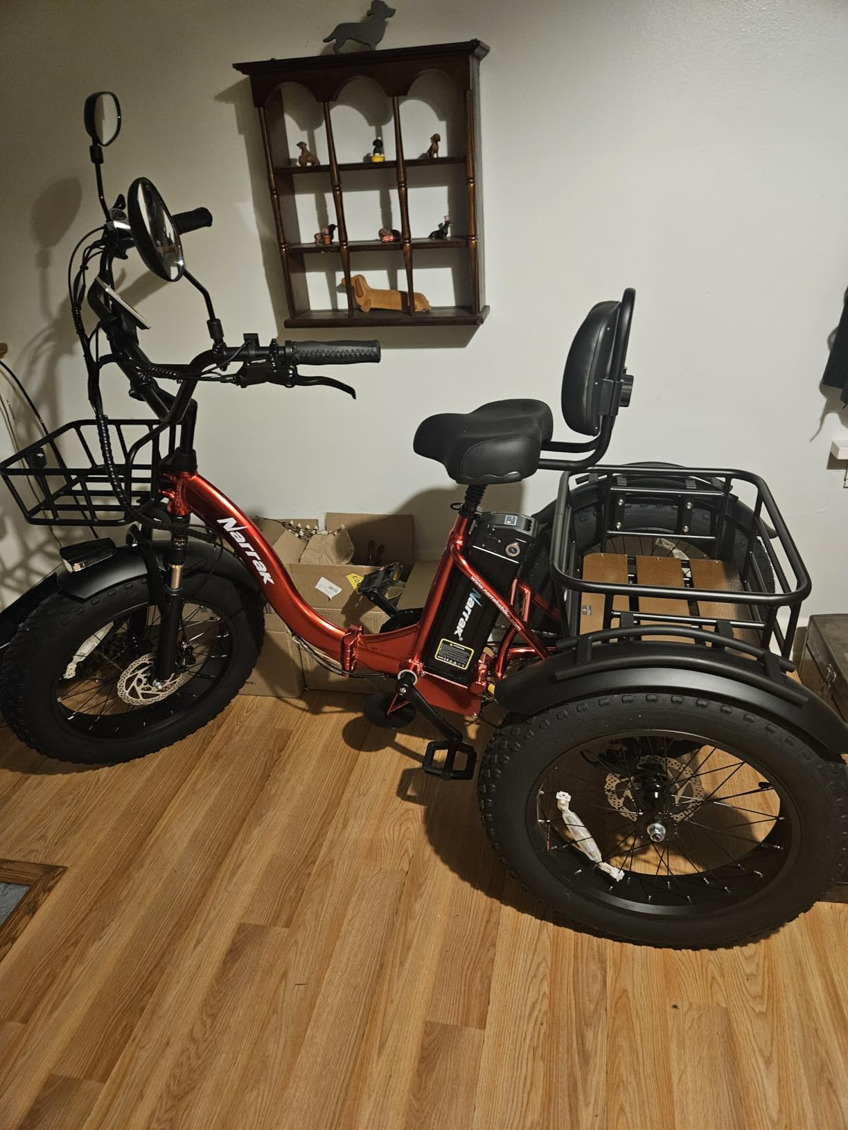 Electric Tricycle for Adults, Fat Tire Folding Electric Trike, 3 Wheels Electric Bicycle Bikes, Peak 1350W Step-Thru Etrike with Removable Battery and Large Basket for Women Men customer photo 2