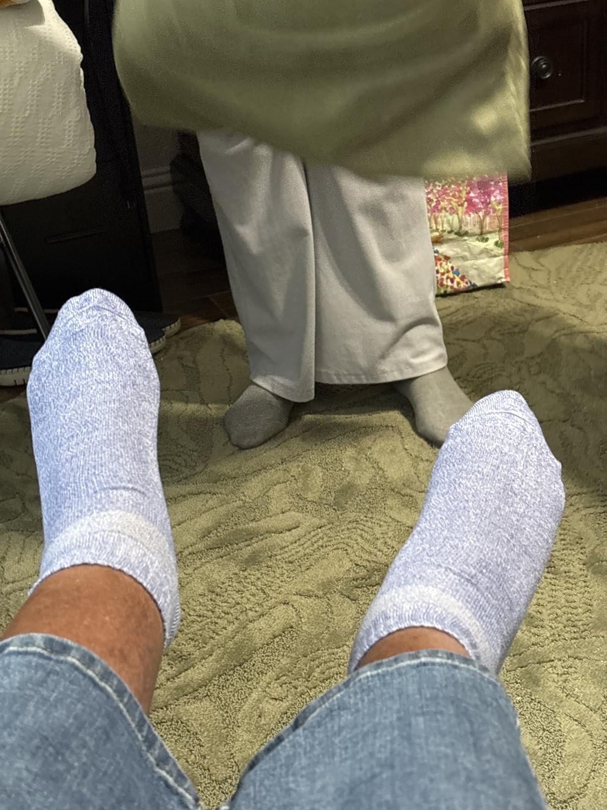 Doctor's Select Viscose Bamboo Ankle Diabetic Socks for Women and Men - 6 Pairs | Super Soft, Non Binding, Loose Wide Top customer photo 2