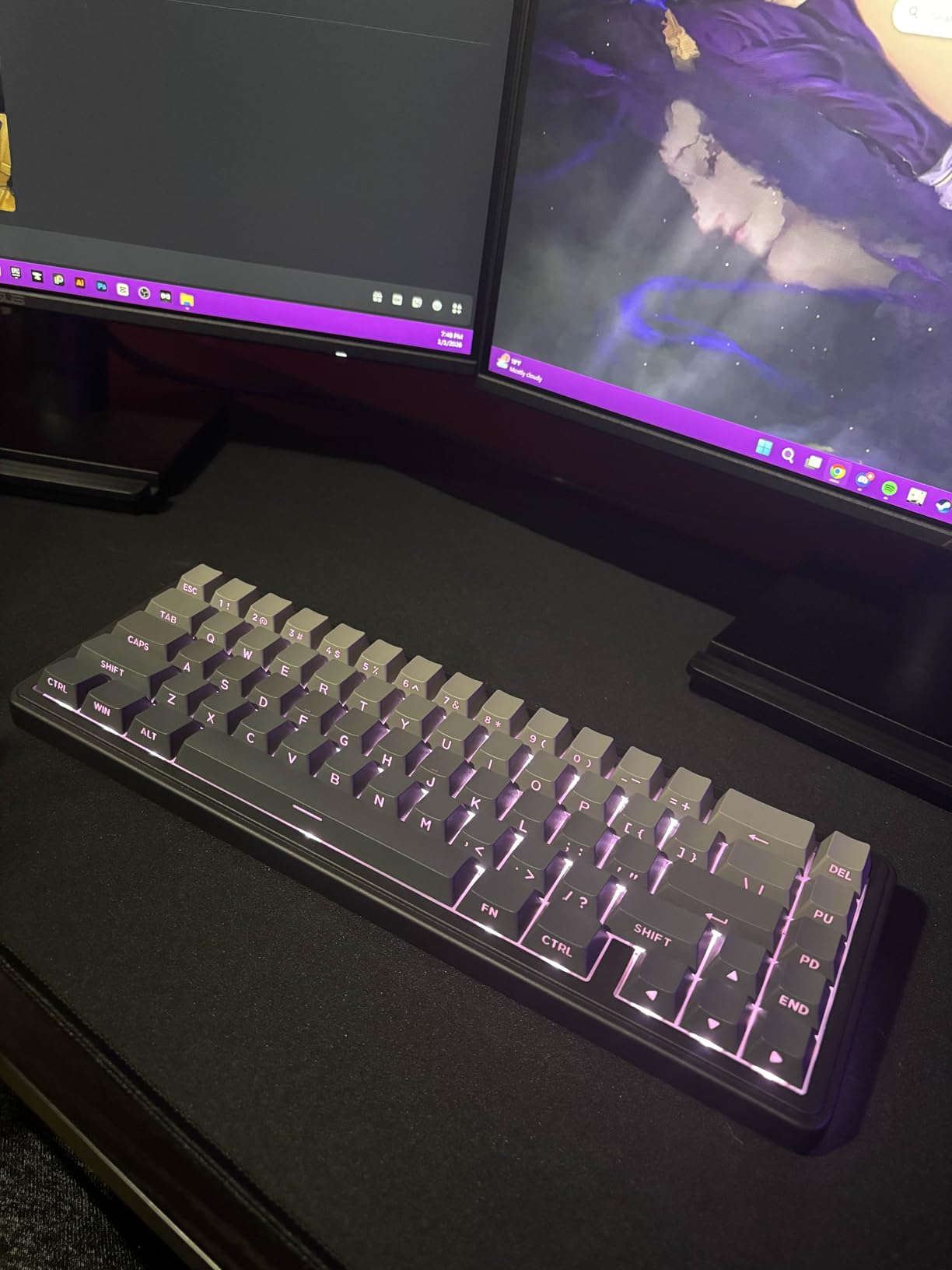 EPOMAKER x Aula F65 65% Wireless Mechanical Keyboard, Hot Swappable Gasket Custom Gaming Keyboard with Five-Layer Padding, RGB Backlit, BT/2.4GHz/USB-C (Light Blue, Graywood V3 Switch) customer photo 1