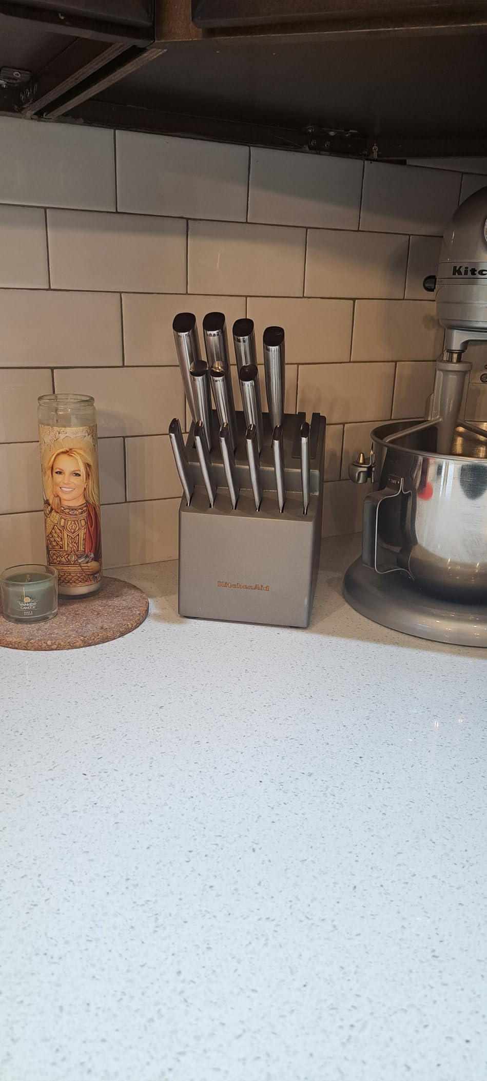 KitchenAid Gourmet Knife Block Set with Built-in Sharpener, 15-Piece, Stainless Steel customer photo 1