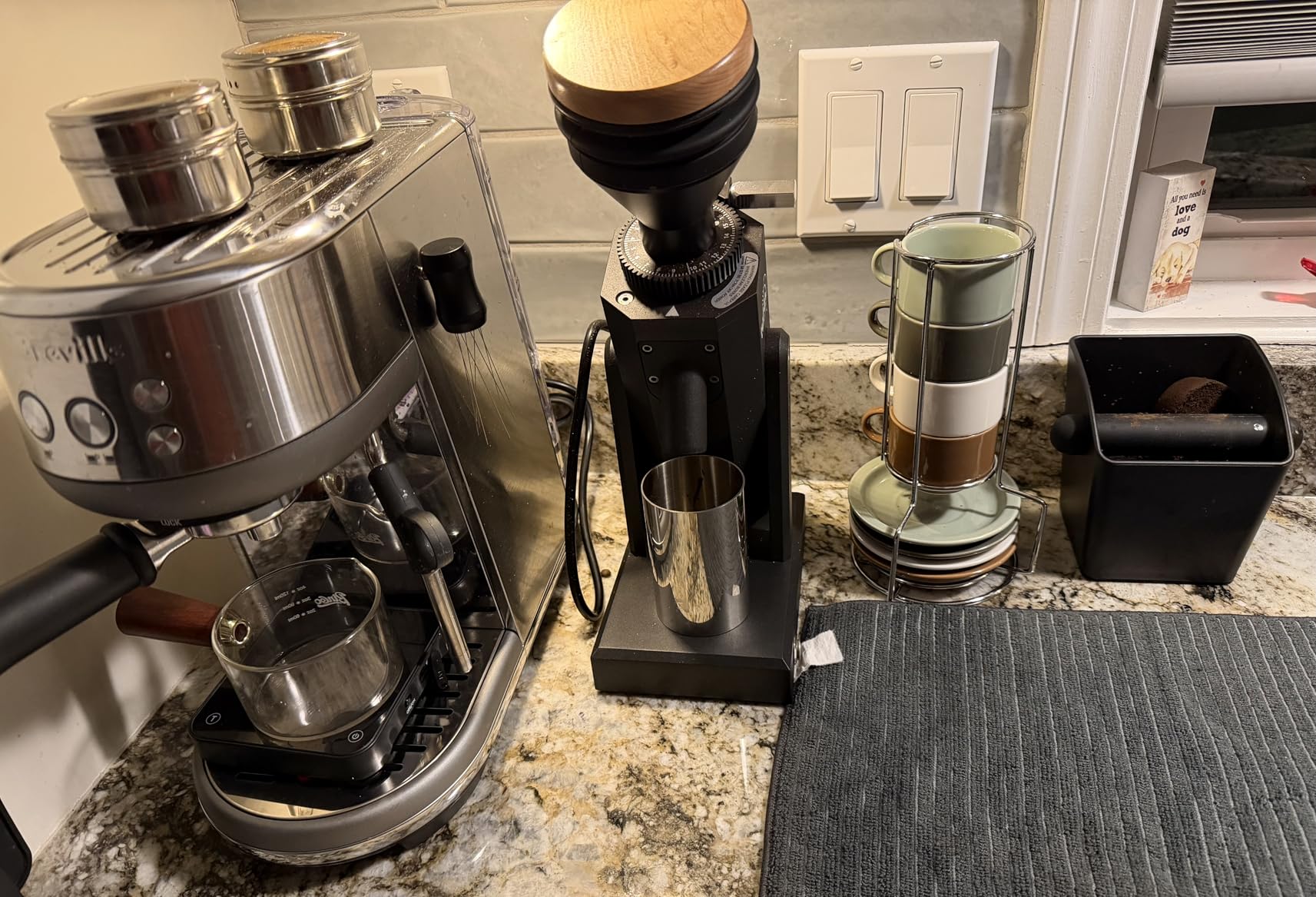 Espresso Knock Box Square High Side Wall Splash Prevention Design Knock Box Shock Absorbing Non Slip Knock Box Espresso With Removable Knock Bar Espresso Accessories for Home/Office customer photo 1