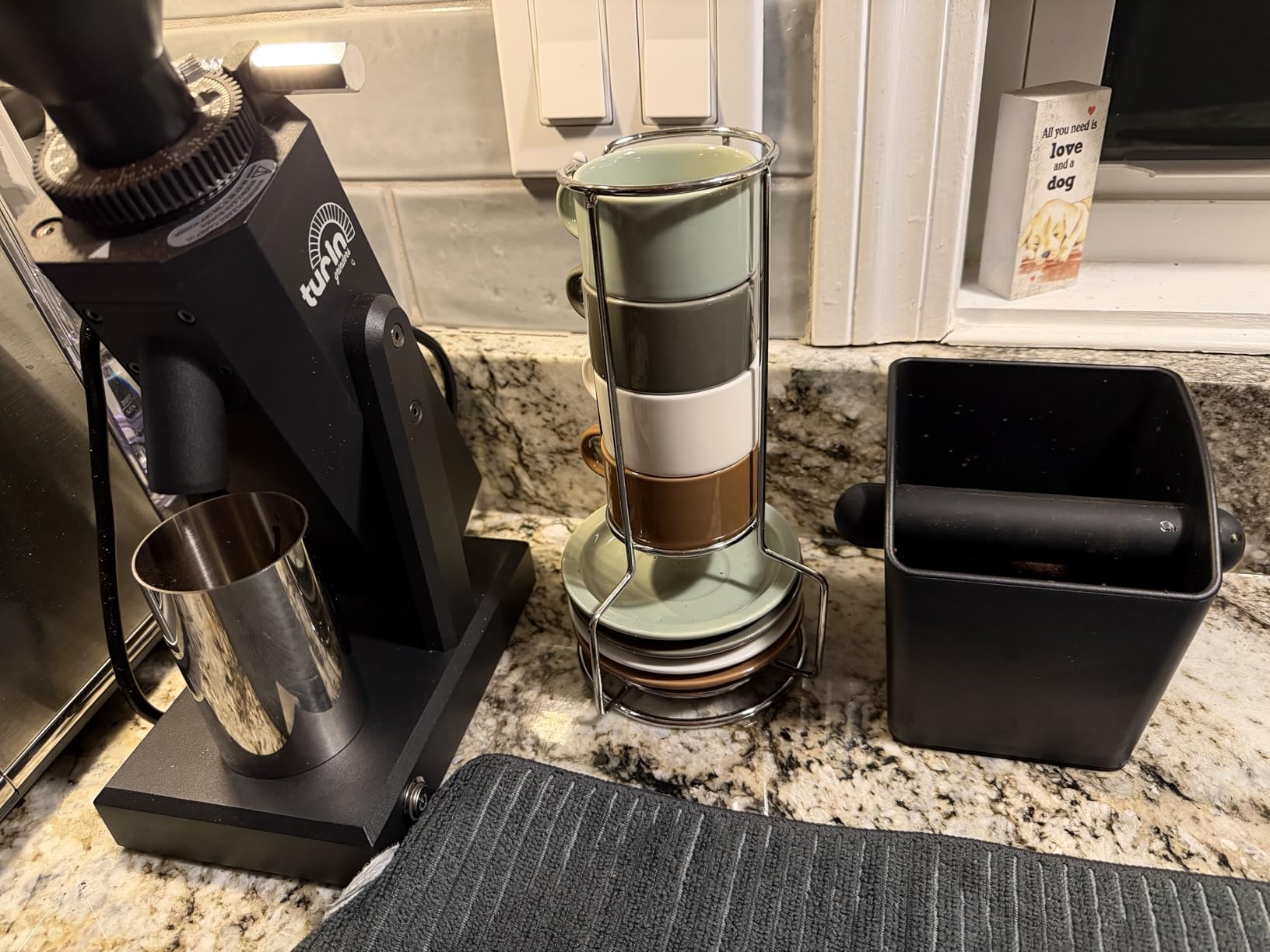 Espresso Knock Box Square High Side Wall Splash Prevention Design Knock Box Shock Absorbing Non Slip Knock Box Espresso With Removable Knock Bar Espresso Accessories for Home/Office customer photo 2