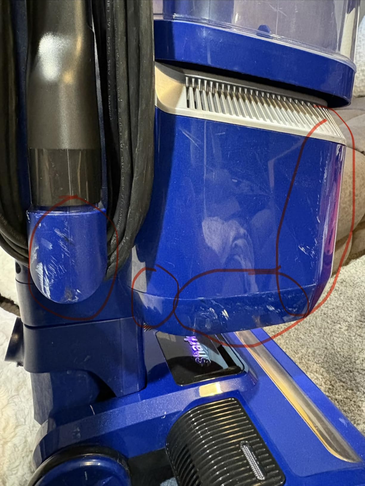 Shark Navigator ADV Upright Vacuum Cleaner with Self Cleaning Brushroll, Powerful Pet Hair Pickup, Filter, Lift Away Design, Cobalt Blue (Renewed) customer photo 2