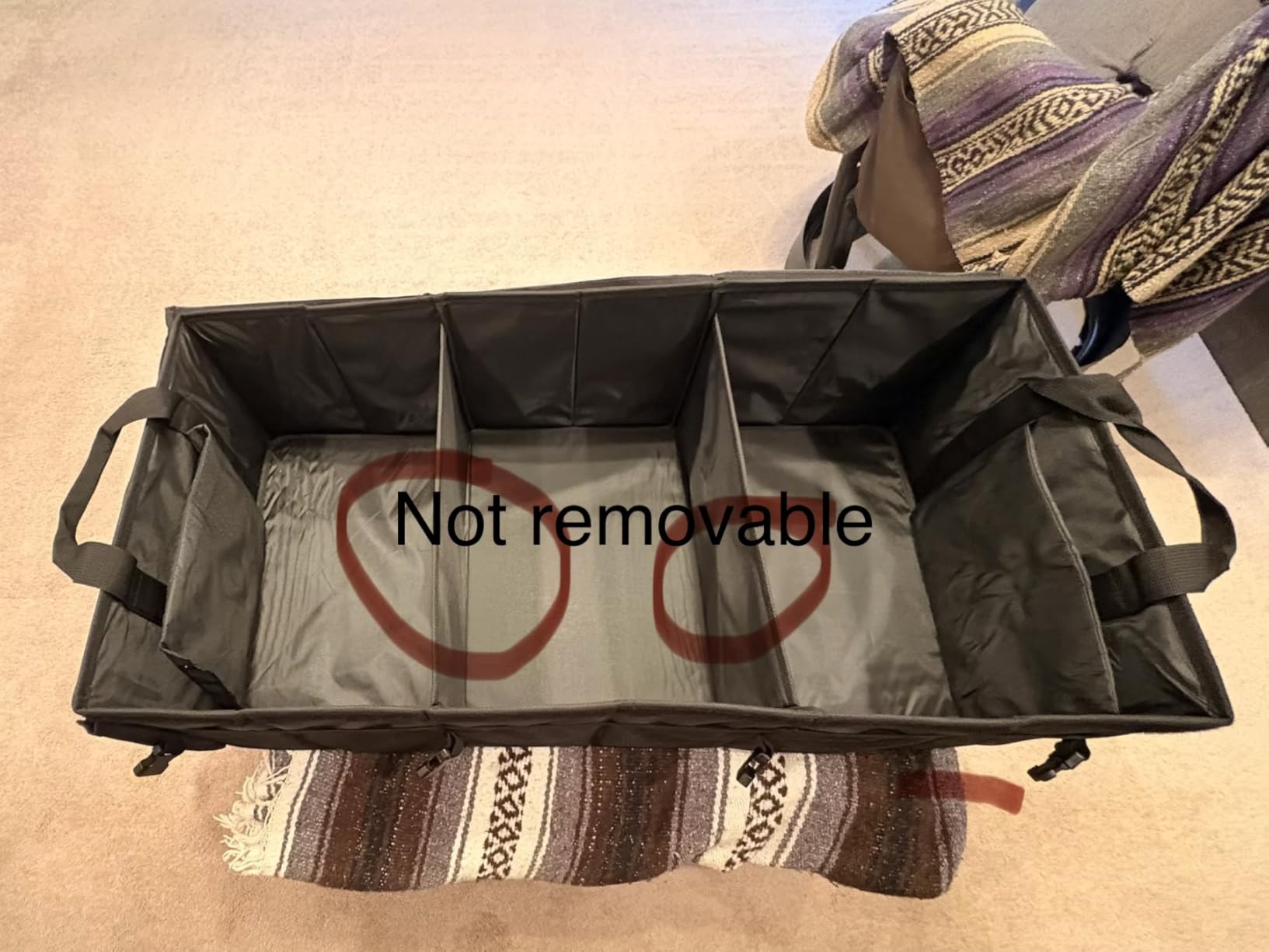 MIKKUPPA Car Trunk Organizer - 95L Collapsible Trunk Organizer with Lid, Sturdy Car Storage for SUV Auto Truck Van with Adjustable Straps and Non Slip Bottom (Black, X-Large) customer photo 1