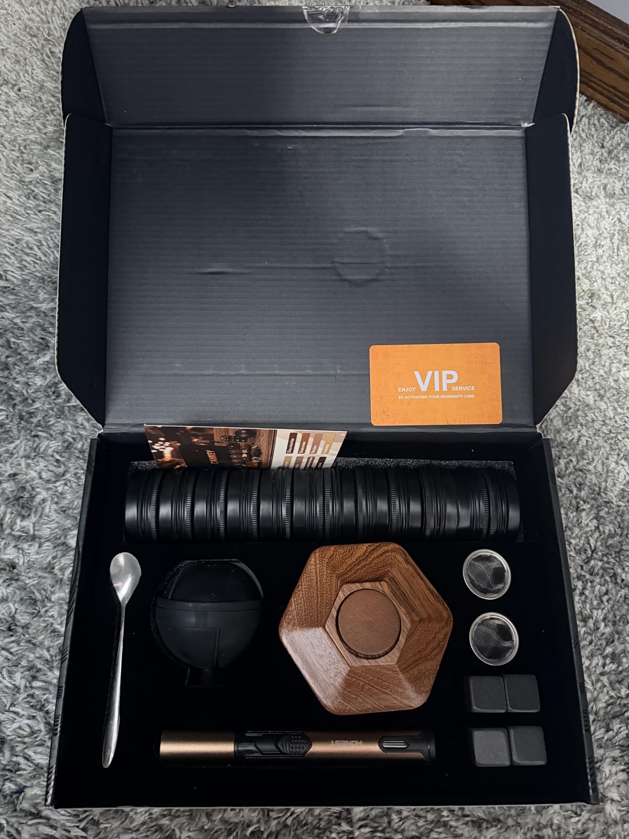 23Pcs Whiskey Smoker Kit with Torch-12 Wood Chips, Ice Ball Mold, Cocktail Smoker Infuser Kit, Old Fashioned Drink Smoker Kit, Birthday Bourbon Whiskey Gifts for Men,Dad,Him, Valentine's Day Gifts customer photo 1