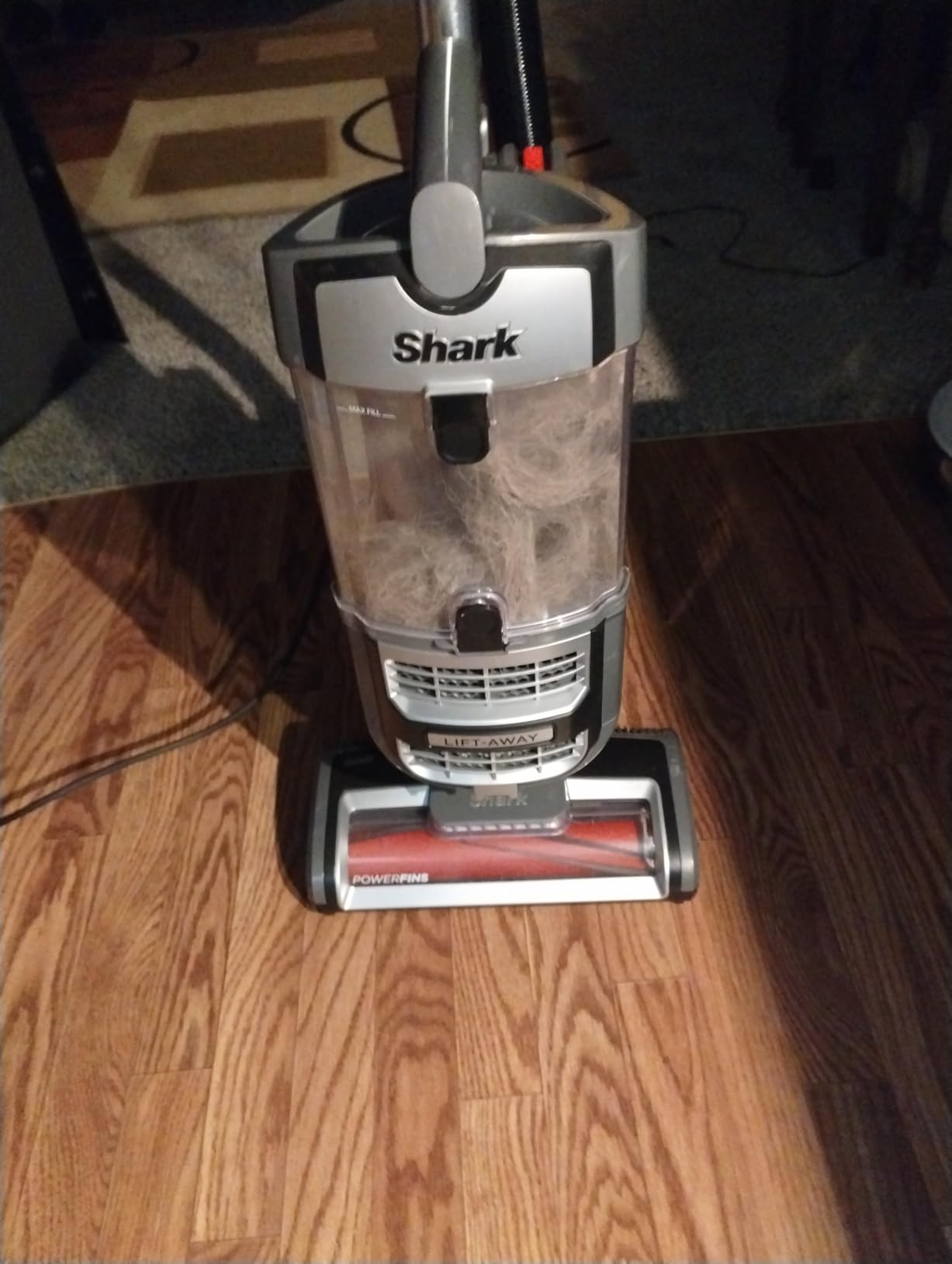 Shark UV730 Navigator Lift-Away Upright Vacuum, PowerFins HairPro Self-Cleaning Brushroll, HEPA Filter with Anti-Allergen Technology, LED Headlights, Swivel Steering, Gray (Renewed) customer photo 1