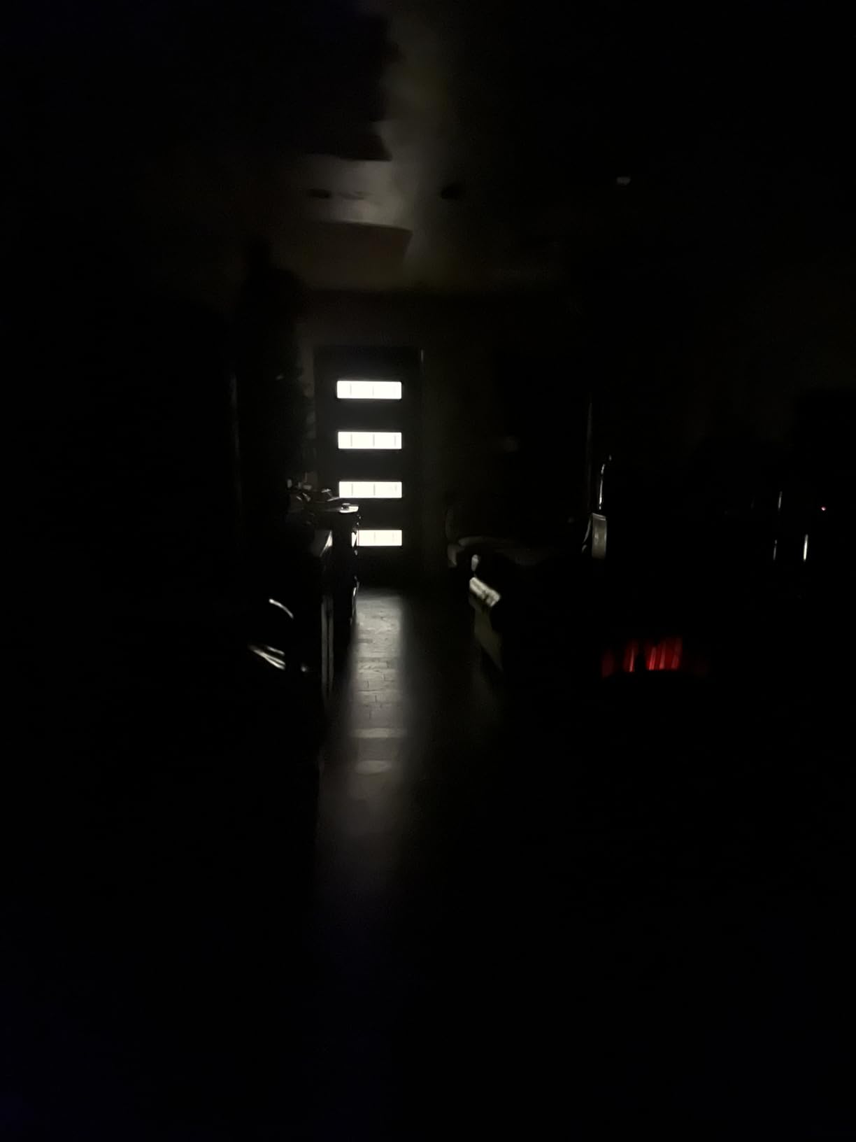 36 x 80 Fiberglass Entry Door with Brickmould, Frosted Glass, Black Finished Knock-Down Fiberglass Door - Contemporary Style for Home's Front Entrance, Right Hand Inswing with Vinyl Frame customer photo 2