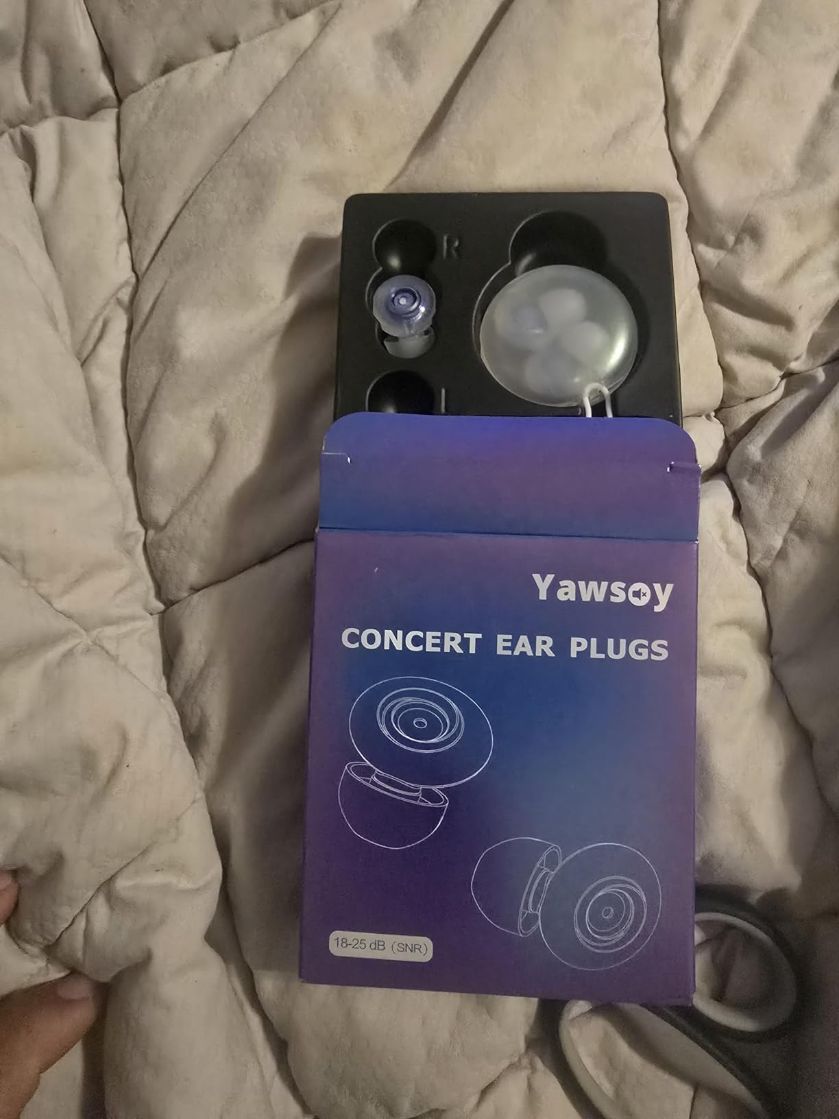 Purple Silicone In-Ear Ear Plugs, 2 Pack High Fidelity Ear Plugs for Concerts, Raves, Work, Musicians, 5 Pair Ear Tips in S/M/L, 18-25 dB Noise Cancelling customer photo 1