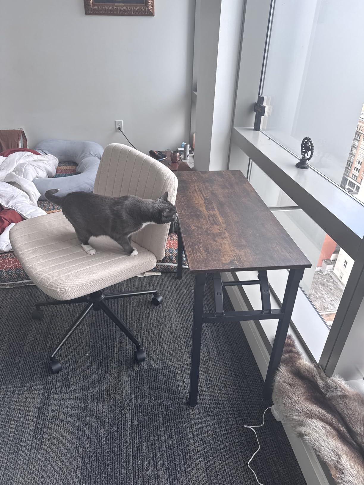 TEMI Small Computer Desk Folding Table - 35.8