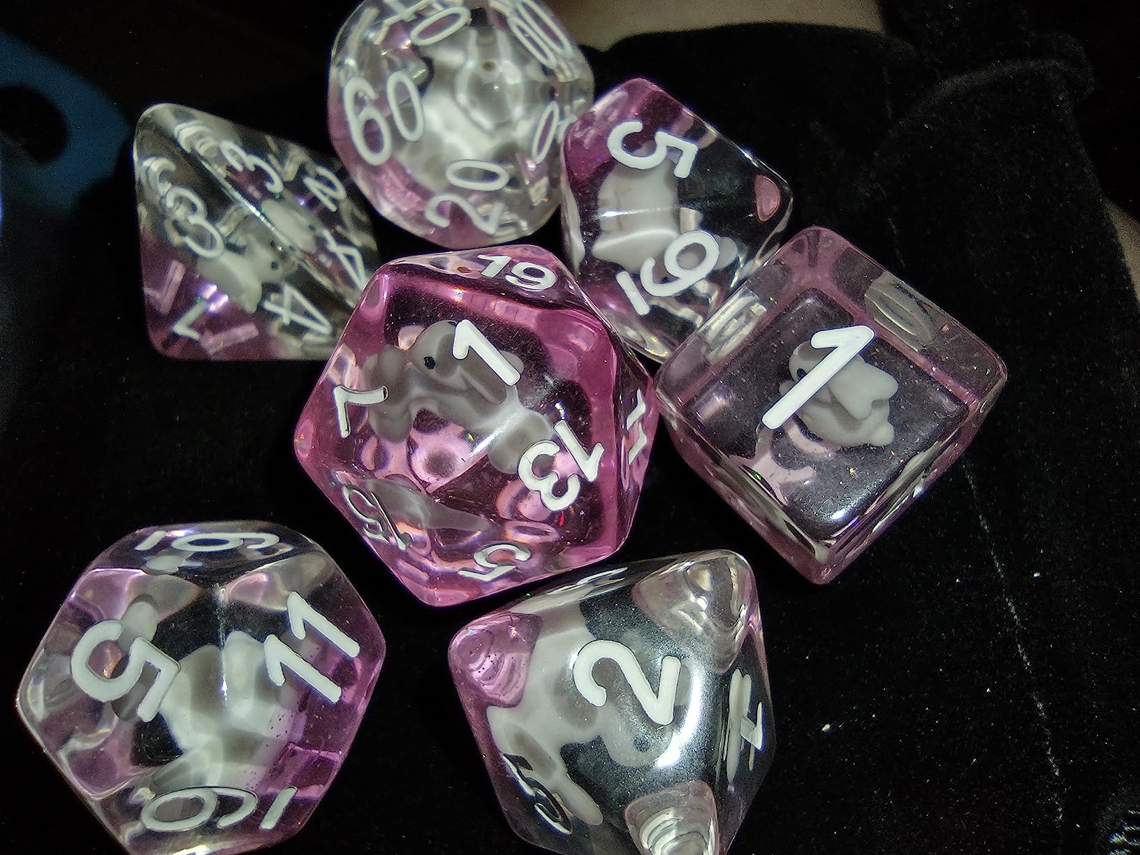 Duck DND Resin Dice, DNDND 7PCS Dungeons and Dragon Dice Set with Velvet Bag for D&D Role Playing Games and Tabletop Games (Duck) customer photo 2