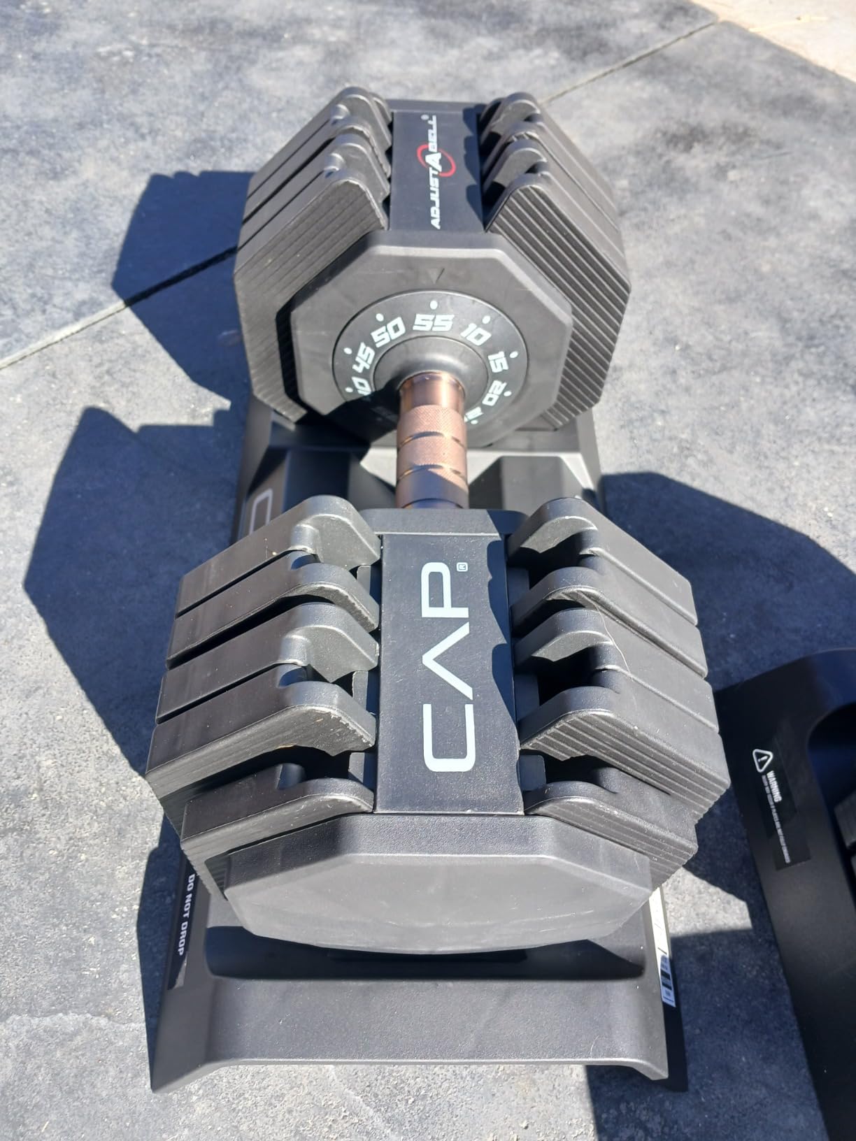 CAP Barbell 55 lb Pair of Adjustable Dumbbells with Full Rotation Copper Handle customer photo 1