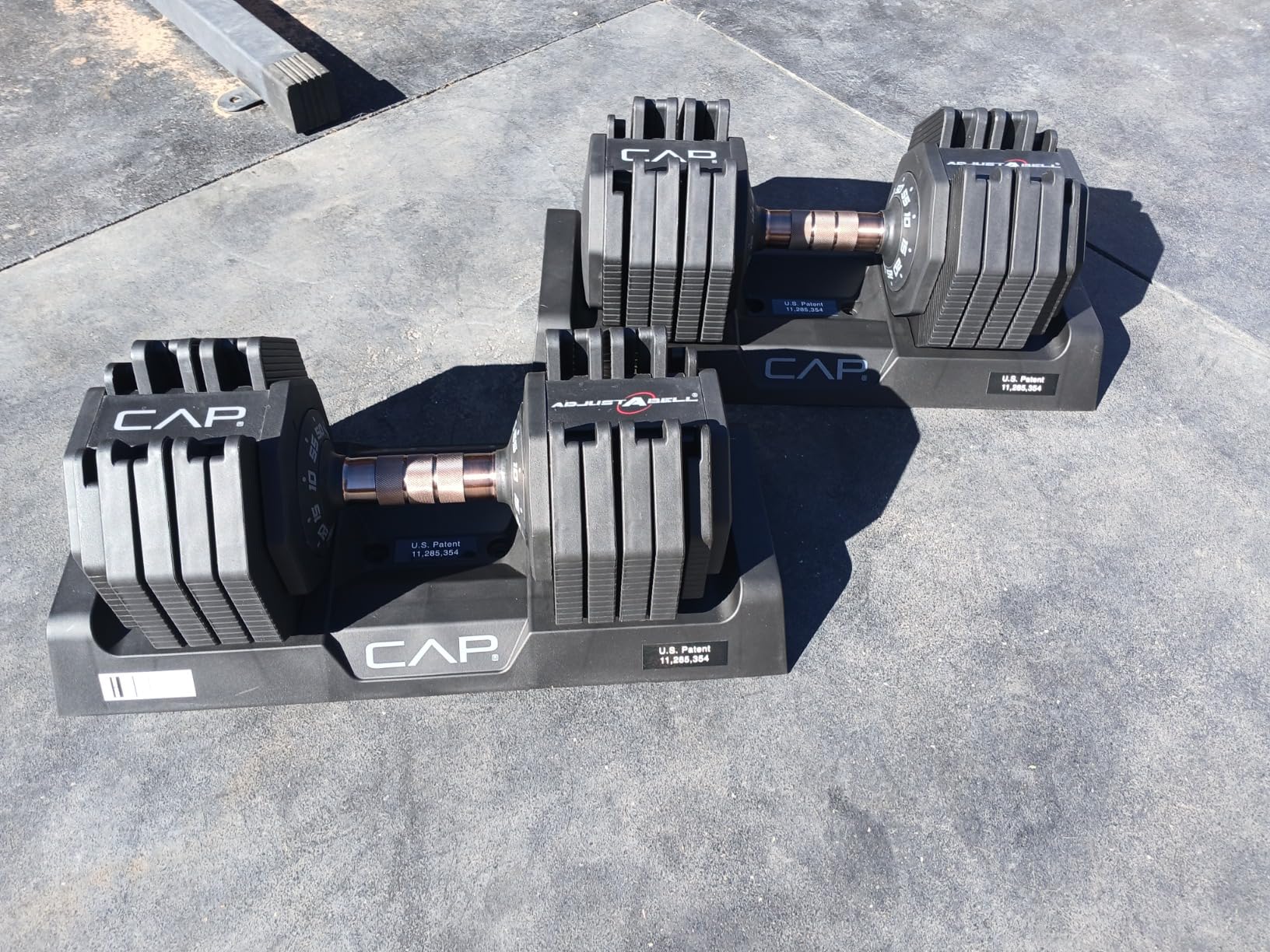 CAP Barbell 55 lb Pair of Adjustable Dumbbells with Full Rotation Copper Handle customer photo 2