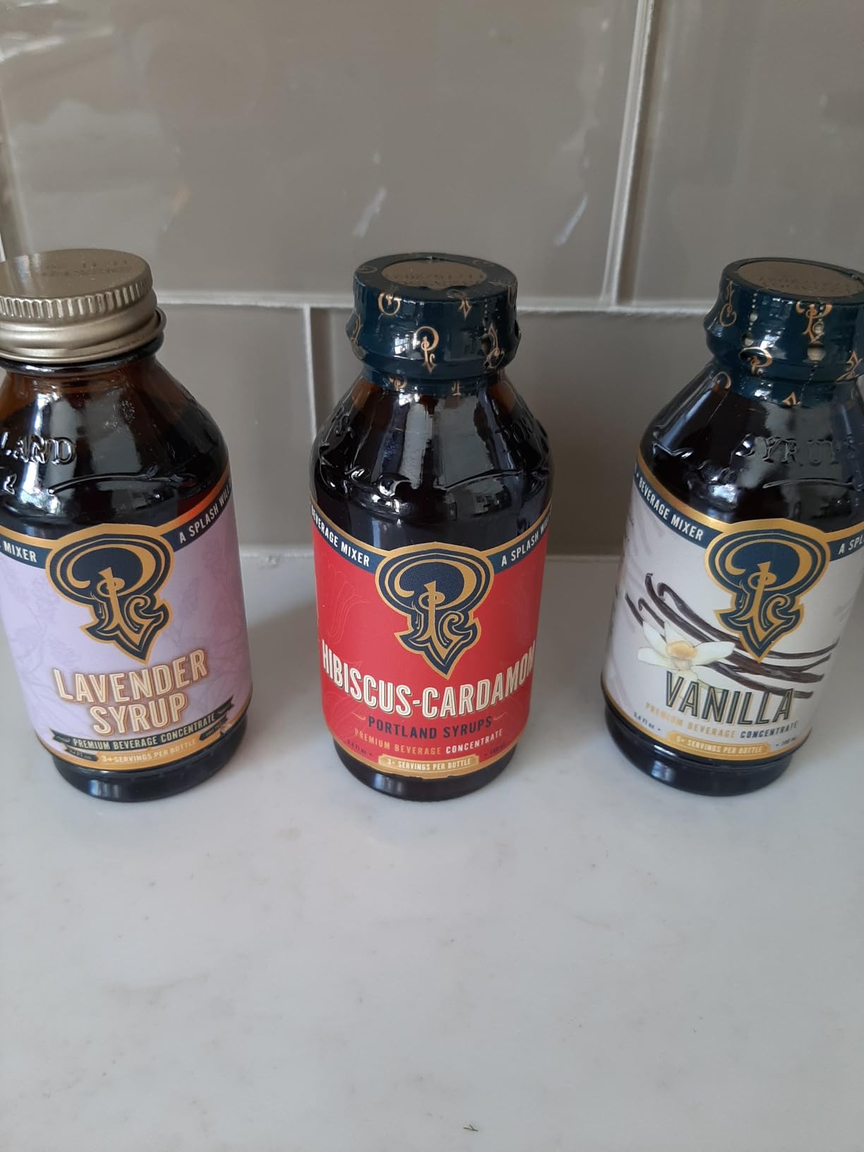 Portland Syrups - Sampler Pack - CHOOSE YOUR OWN FLAVORS - Premium Beverage Concentrates for Cocktails, Mocktails, Soda, Tea, Coffee, Baking and More - Organic Ingredients and 40% Less Sugar - Gift Set - Box of Three (3.4oz Bottles) - Drink Syrups/Mixers customer photo 1