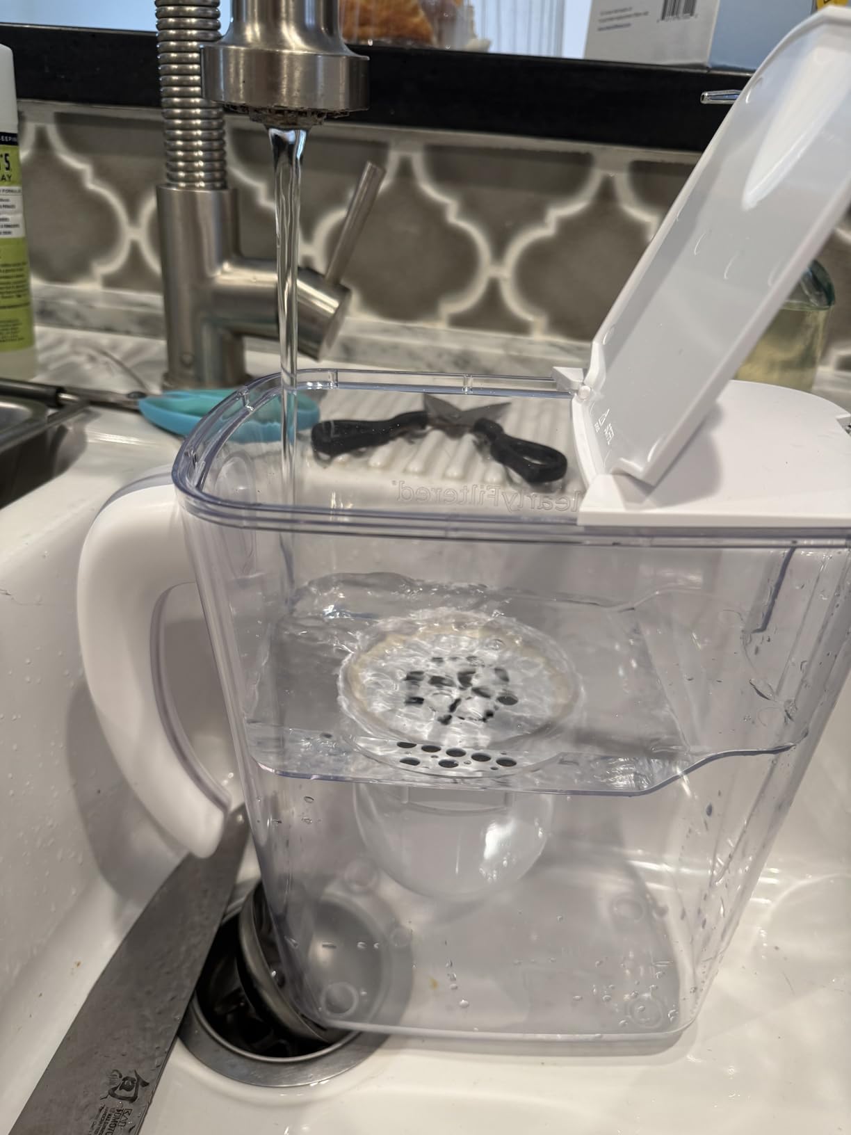 Clearly Filtered No.1 Filtered Water Pitcher/Updated Model/Targets 365+ Contaminants e.g. Fluoride Chlorine PFAS Microplastics Lead Arsenic BPA/BPS Free (Pitcher Includes 1 Filter) customer photo 2