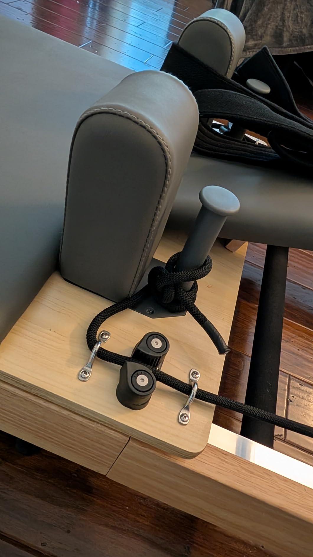 Pilates Reformer Machine, Oak Wood Home Pilates Equipment, Foldable Pilates Reformer with Reformer Box, Jump Board for Home Workouts and Body Exercises customer photo 2