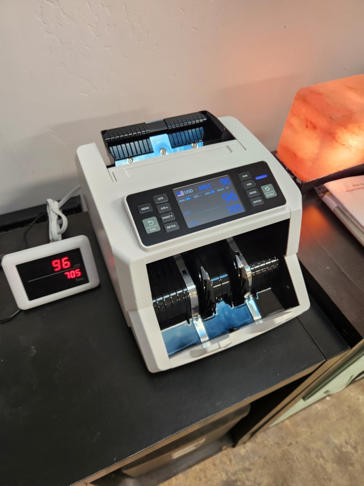 N71 Money Counter Machine Mixed Denomination, Dual-Display Mixed Denomination Value Counting Machine with UV/MG/IR/DD Counterfeit Detection, USD, EUR, MXN, GBP and CAD Business Money Counter customer photo 1