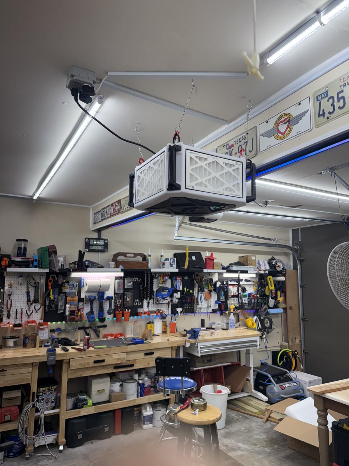 ALORAIR Hanging Intake Air Filtration Systems Woodworking 2 Stage Air Flow (580/780CFM) Remote Control, Shop Dust Collectors with Strong Vortex Fan for Garage, Work Shop, Home Use, Purecare 780 customer photo 1