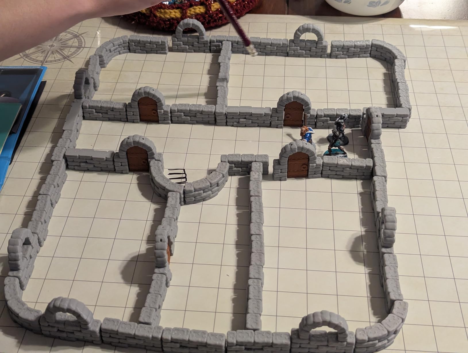 Dungeon Walls 40pcs 28mm Miniature RPG Modular System DND Terrain Building Accessories for Tabletop Role Playing Scenes customer photo 1