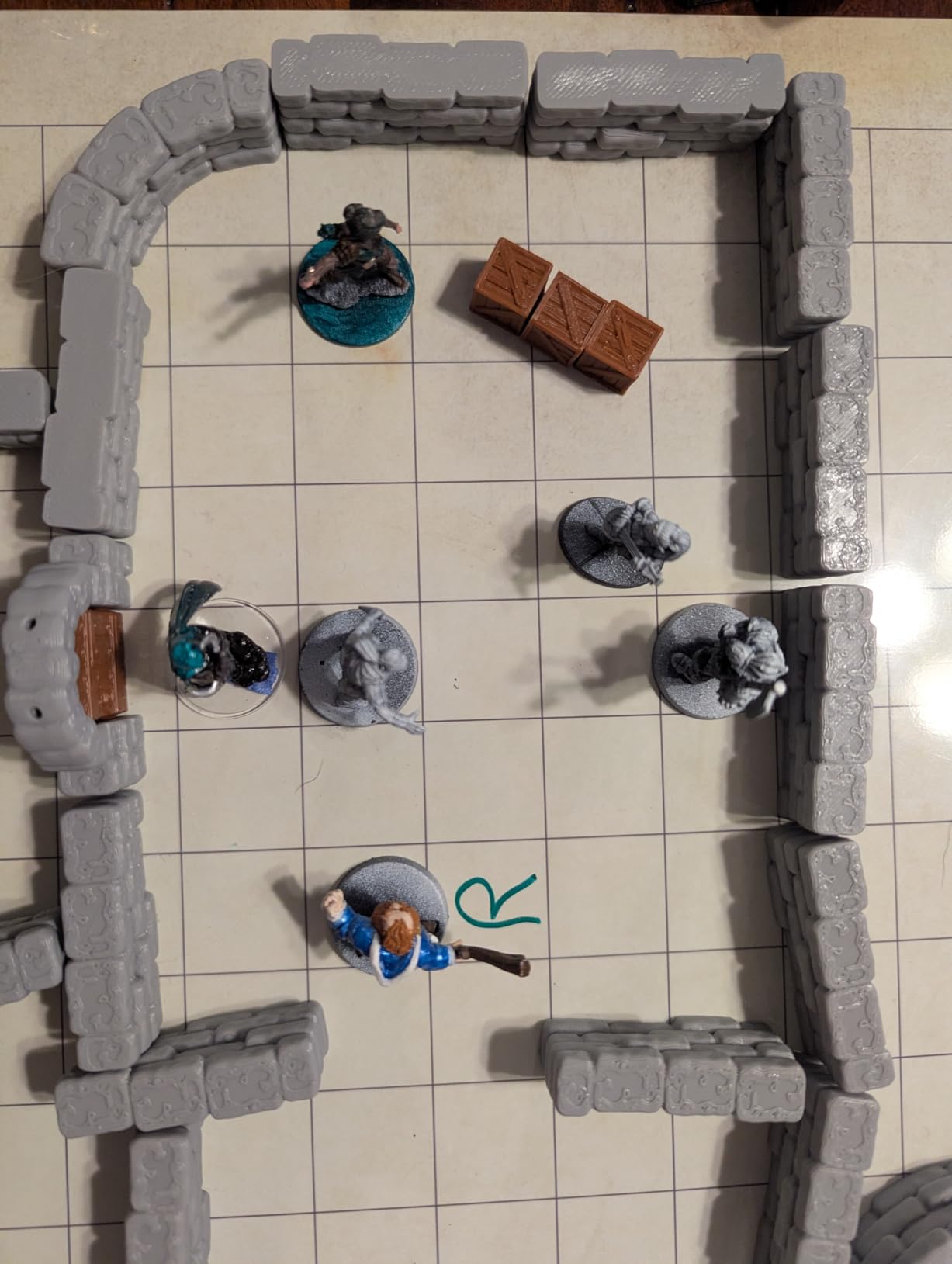 Dungeon Walls 40pcs 28mm Miniature RPG Modular System DND Terrain Building Accessories for Tabletop Role Playing Scenes customer photo 2